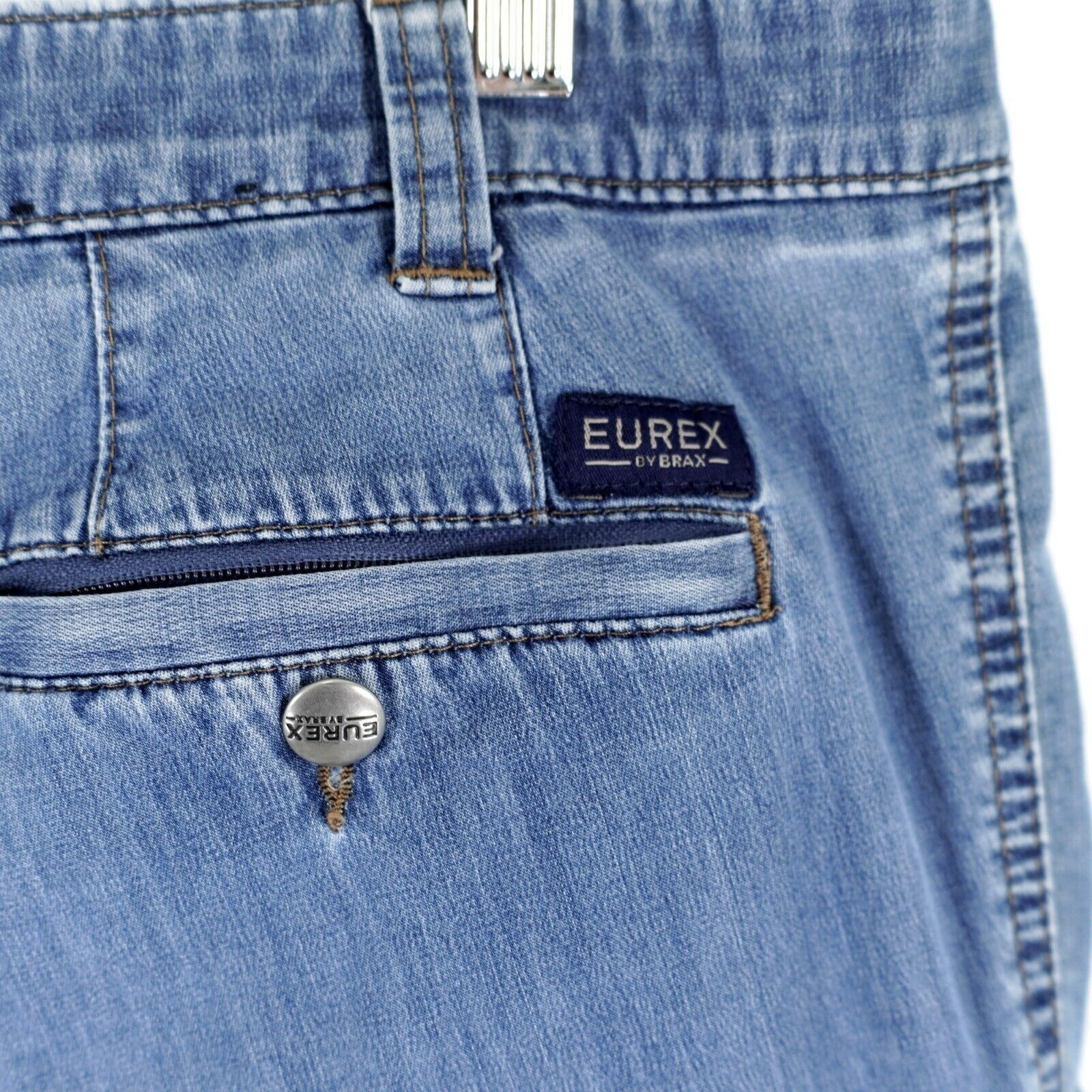 BRAX Brax Eurex Medium Blue Elastic Waist Mid Rise Jeans 36/28 Ta Size US 36 / EU 52 - 4 Thumbnail