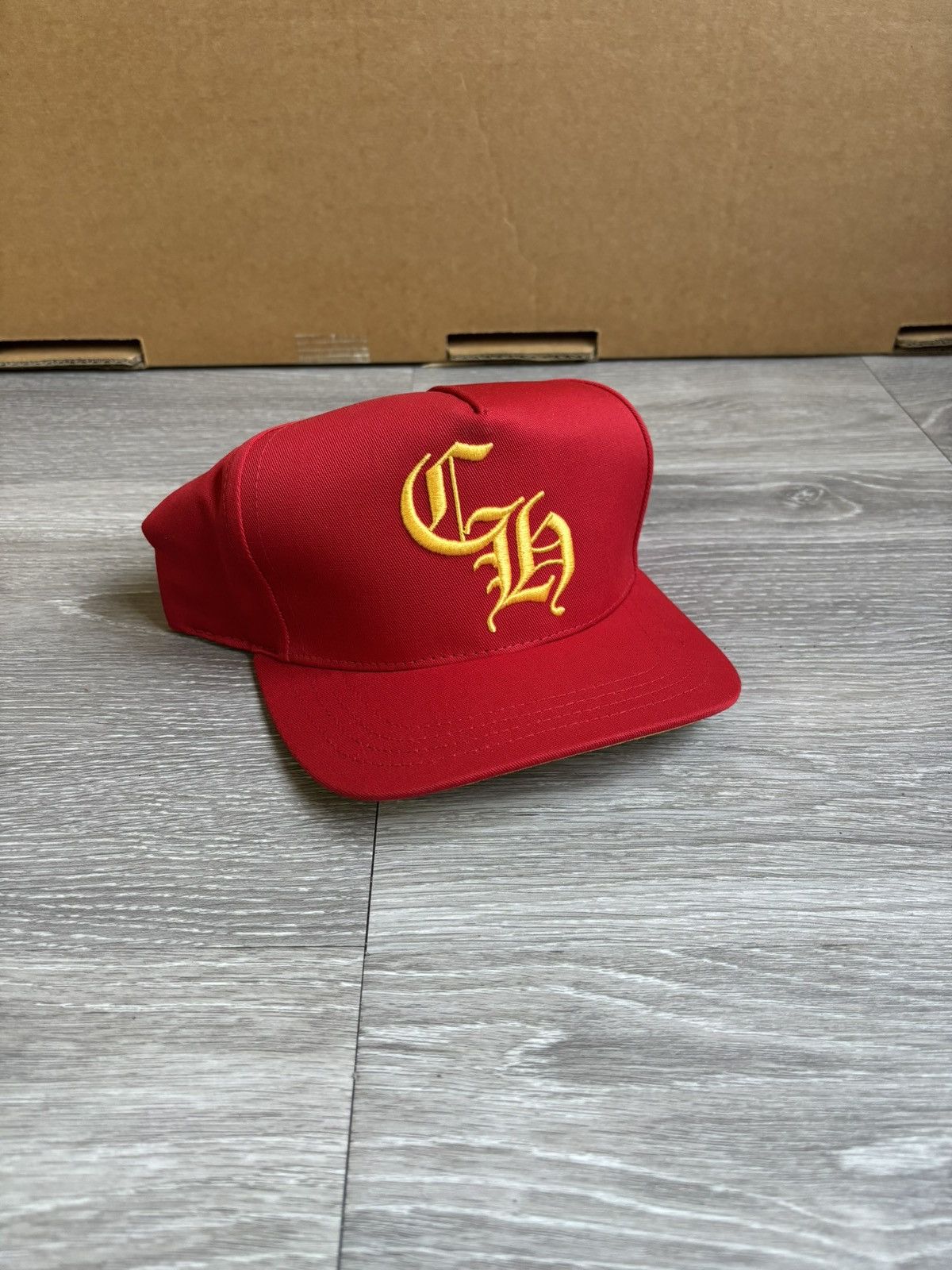 Chrome Hearts Chrome Hearts CH Baseball Cap Red/Gold Snapback Hat Size ONE SIZE - 2 Thumbnail