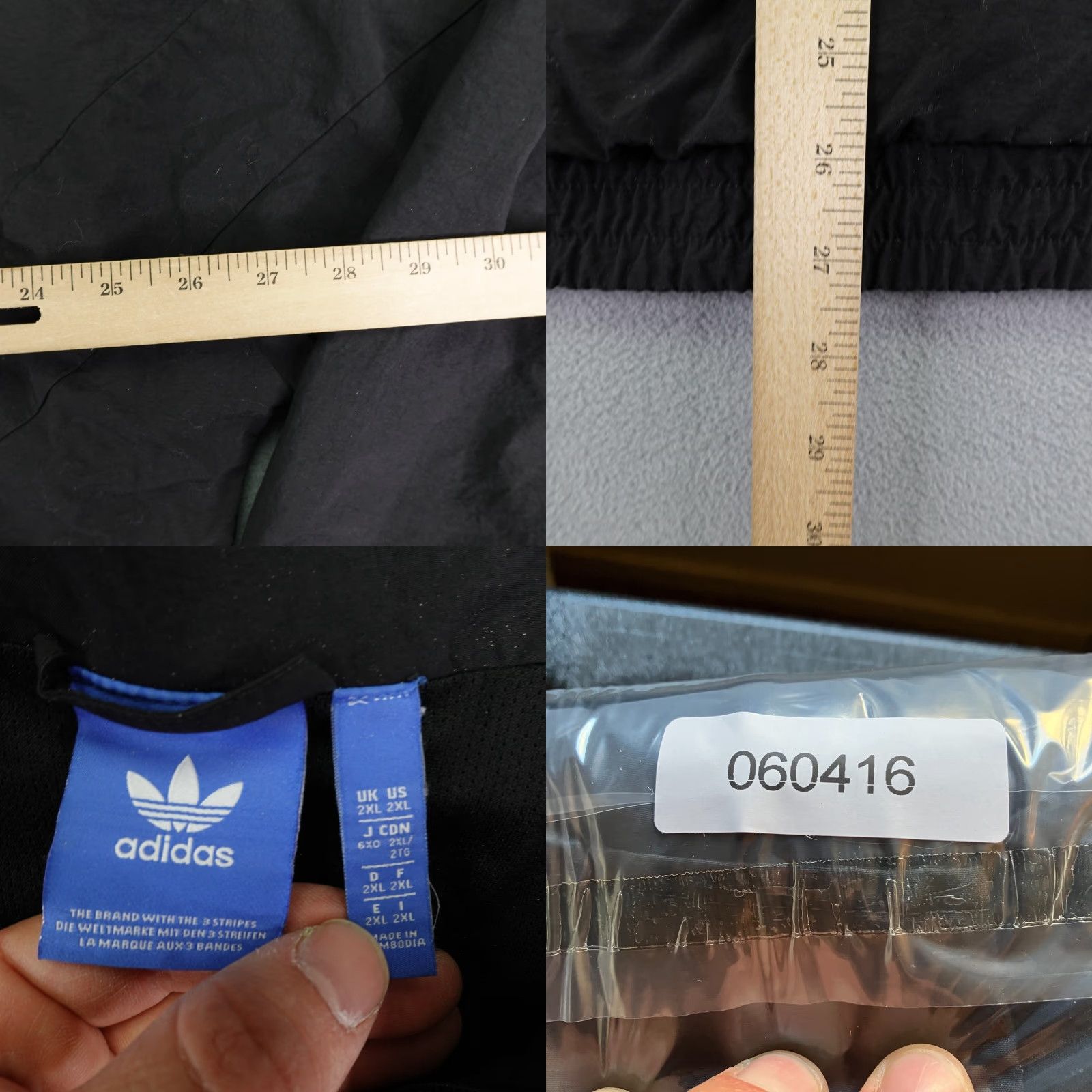 Adidas Adidas Jacket Track Coat Windbreaker Soccer Black 2XL XXL Mens Trefoil Size US XXL / EU 58 / 5 - 8 Thumbnail