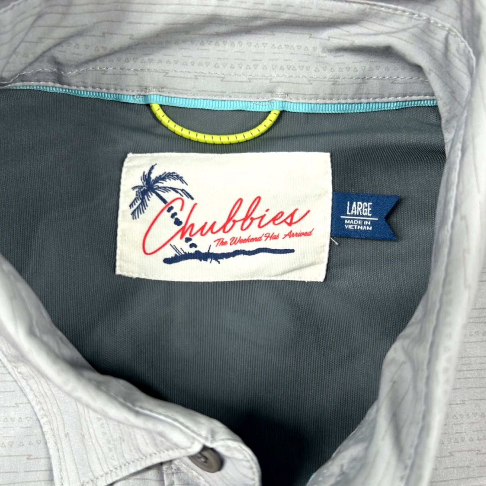 Chubbies Chubbies Shirt Mens L Performance Fishing Vented Pockets Button Geometric UPF Shirt Size US L / EU 52-54 / 3 - 3 Thumbnail