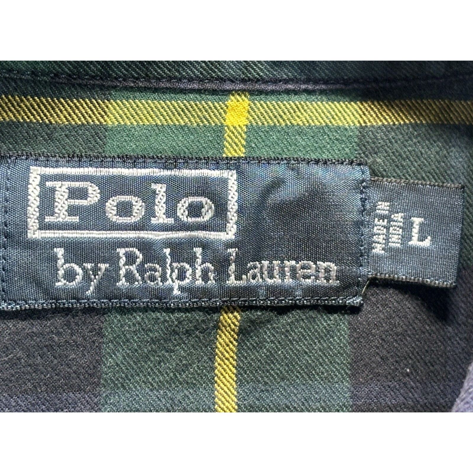 Polo Ralph Lauren VINTAGE Polo Ralph Lauren Button Down Plaid Shirt Large Mens Long Sleeve Cotton Size US L / EU 52-54 / 3 - 4 Thumbnail