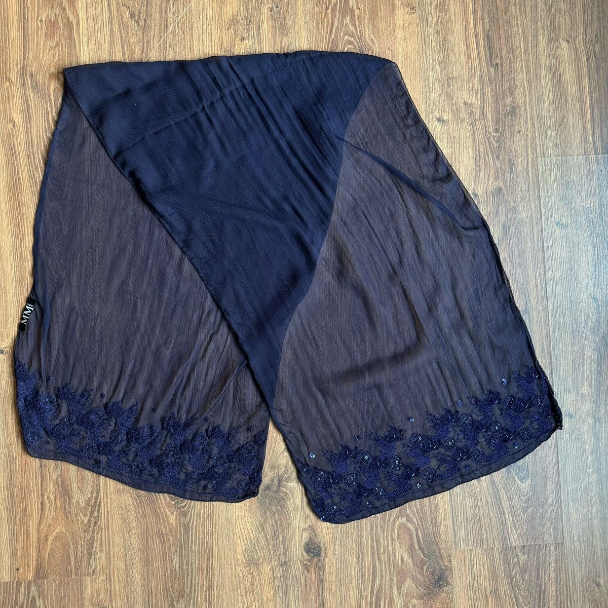 Max Mara Max Mara Silk Scarf Oblong Blue Size ONE SIZE - 2 Thumbnail