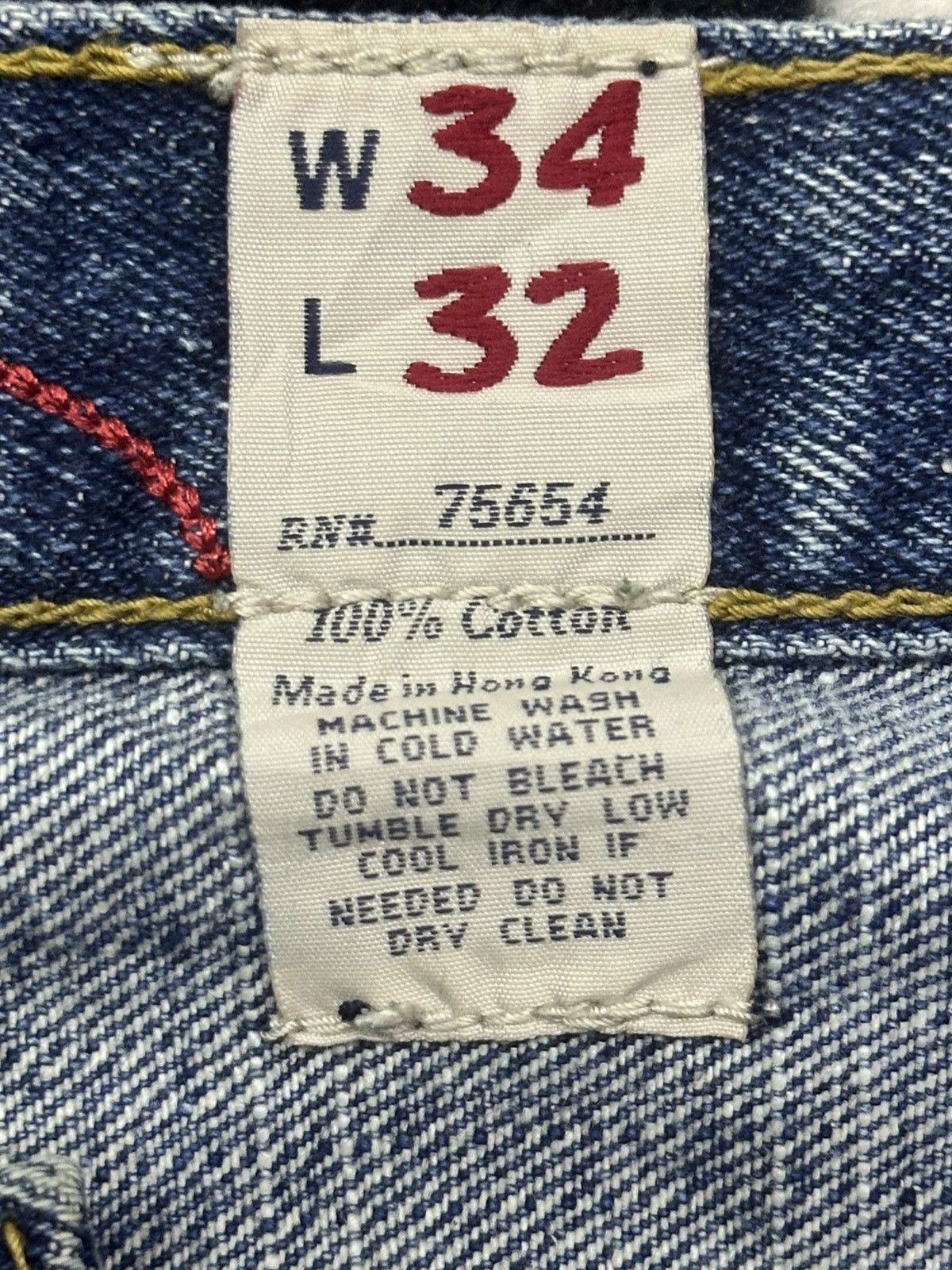 Abercrombie & Fitch Rare Drop 💥 Vintage Ezra Fitch Baggy Straight Jean LGB Style Size US 35 - 14 Thumbnail
