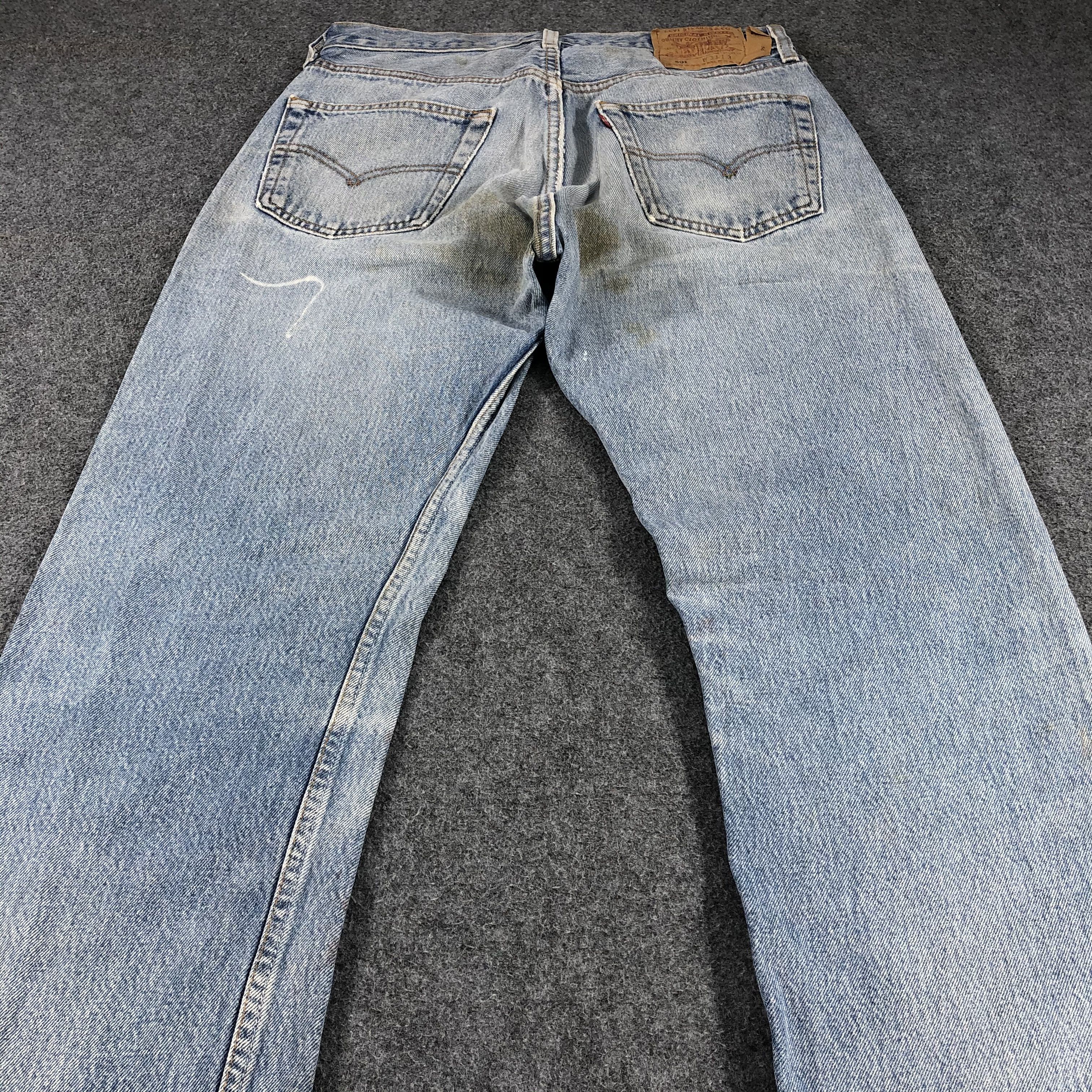 Levi's Vintage 90s Dirty Ripped Light Wash Levis 501 Jeans-JM922 Size US 30 / EU 46 - 4 Thumbnail