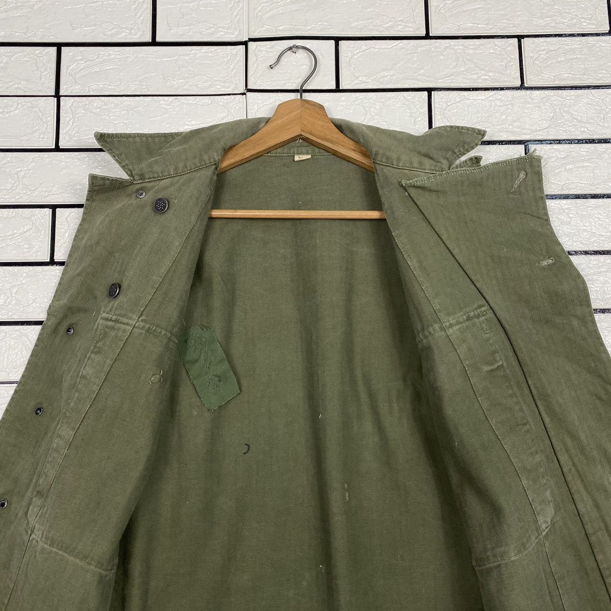 Vintage 🔥TRUE VINTAGE 40’s 13 STARS BUTTON HBT JACKET MILITARY USN Size US M / EU 48-50 / 2 - 15 Thumbnail