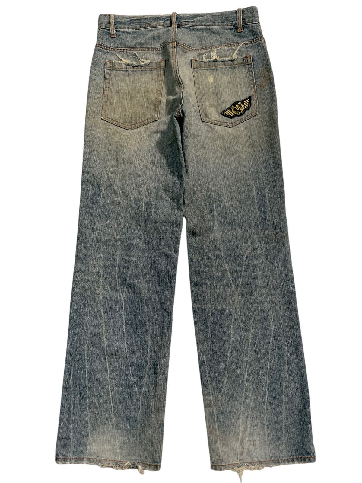 Other UNKNOWN BRAND PATCHES FADED PUNK STYLE DISTRESSED DENIM Size US 32 / EU 48 - 3 Thumbnail