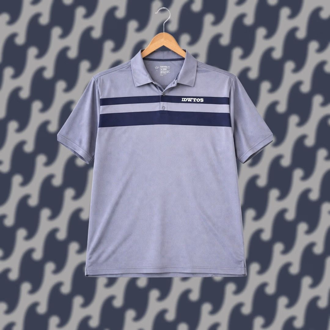 NFL Dallas Cowboys NFL Polo Shirt Mens XL Gray Striped Performance Football Golf Size US XL / EU 56 / 4 - 1 Thumbnail