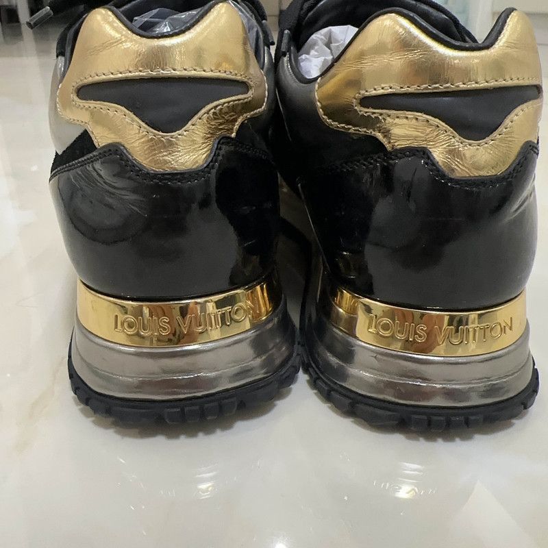 Louis Vuitton Louis Vuitton Black and Gold Low-Top Sneakers - Size US 6.5 / EU 39-40 - 3 Thumbnail
