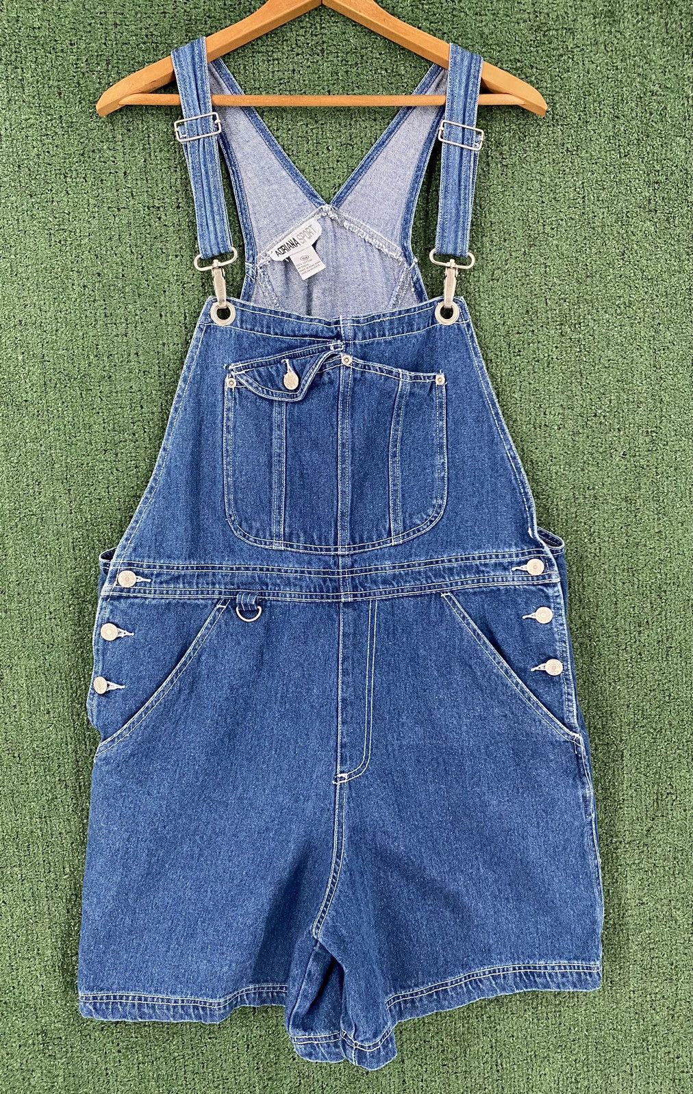 Other Vintage 90’s Adriana Sport Denim Jean Shortalls Womens Large Size 38" / US 16 / IT 52 - 1 Thumbnail
