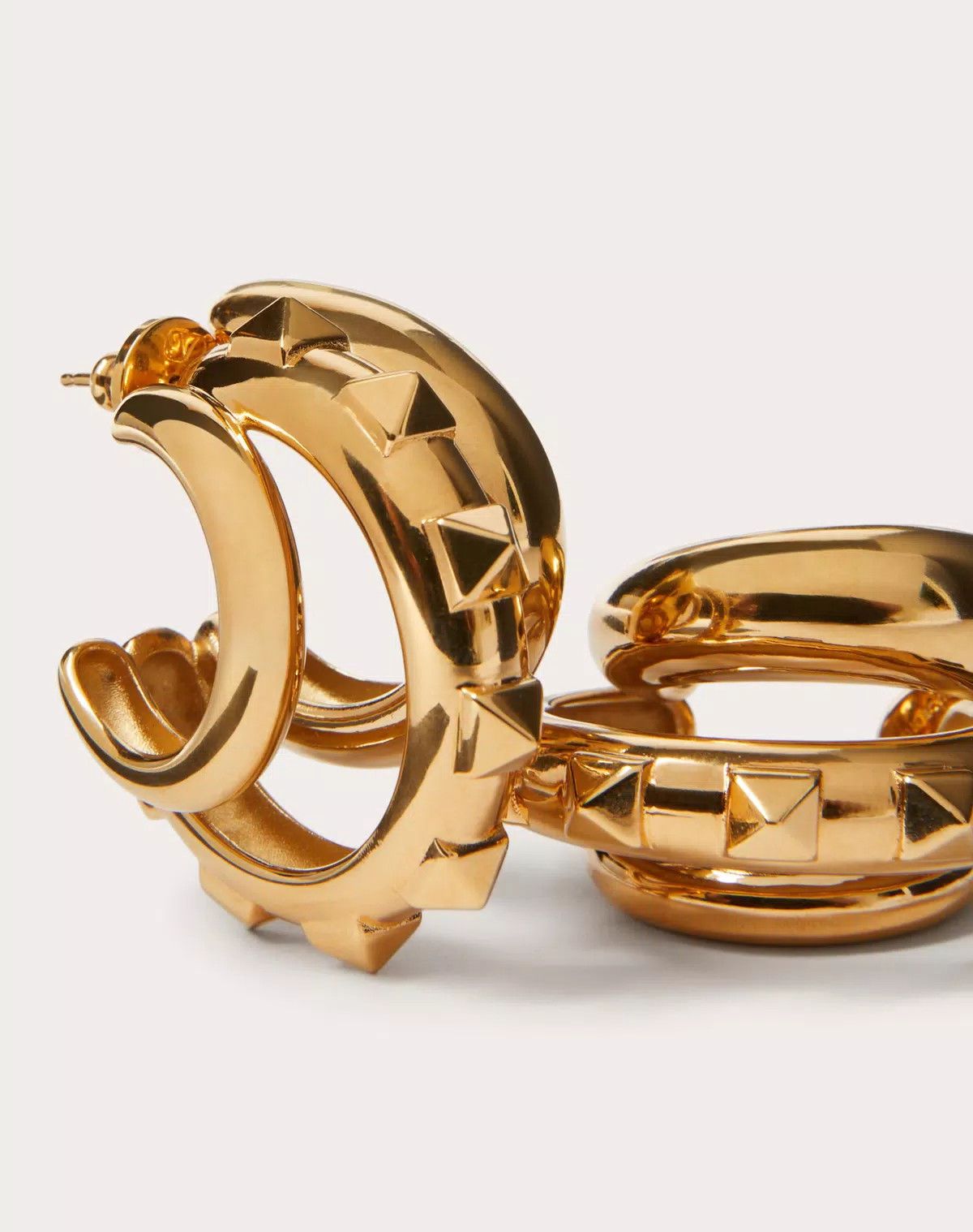 Valentino oc11z0725 Size:OS/ Rockstud Metal Earrings in Golden Size ONE SIZE - 4 Thumbnail
