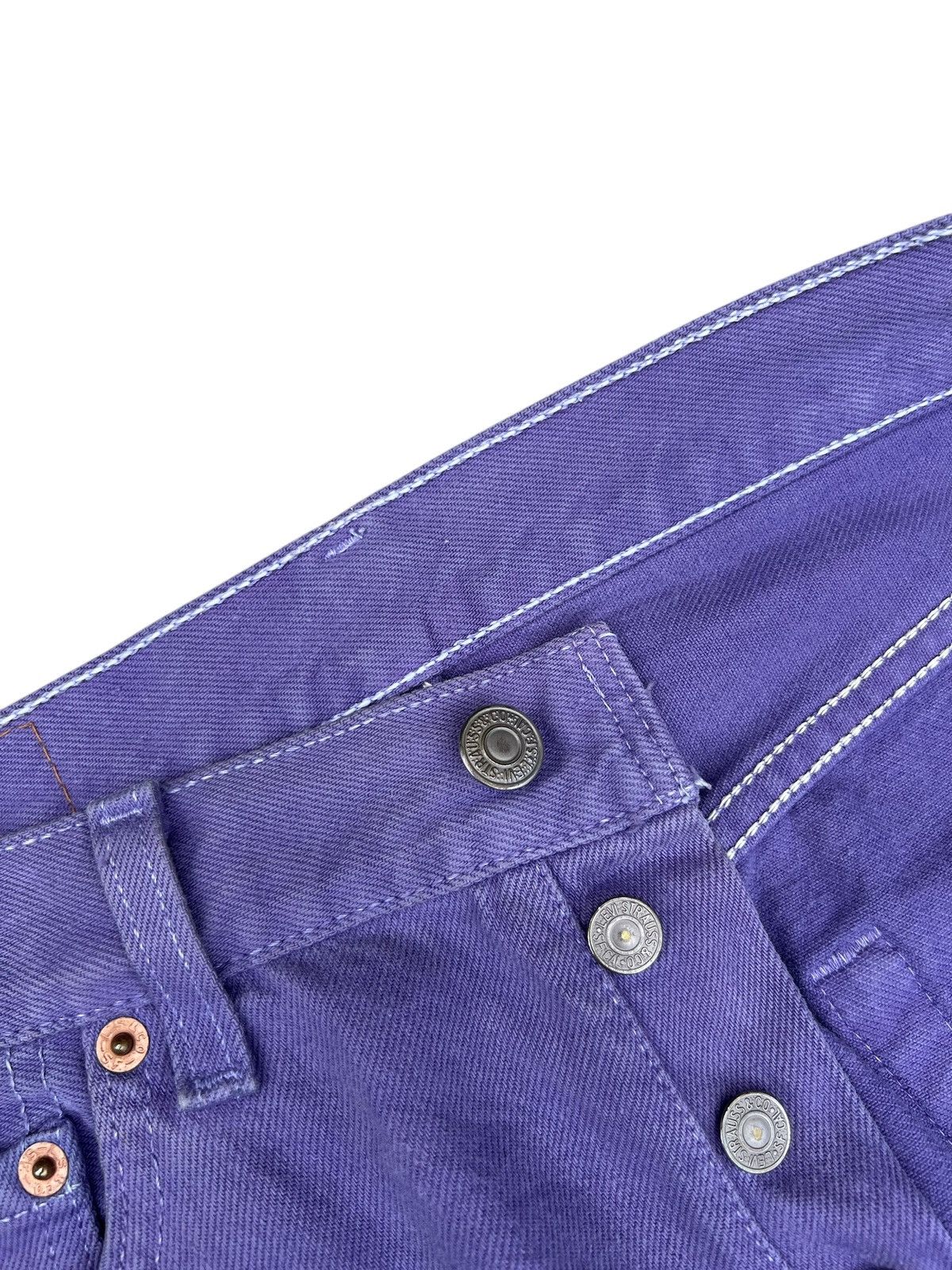 Levi's Vintage 1999 Levi’s 501 Faded Stains Purple Denim Jeans Size US 30 / EU 46 - 7 Thumbnail