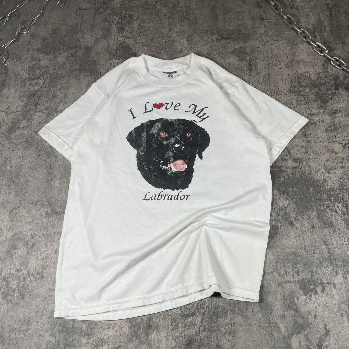 Jerzees “I love My Labrador” Vintage 90s Tshirt Size US S / EU 44-46 / 1 - 1 Thumbnail