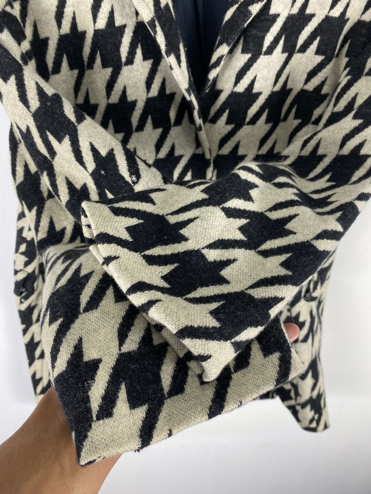 Japanese Brand Vintage 80’s Wool Hountstooth Jacket Button Up Size S / US 4 / IT 40 - 12 Thumbnail