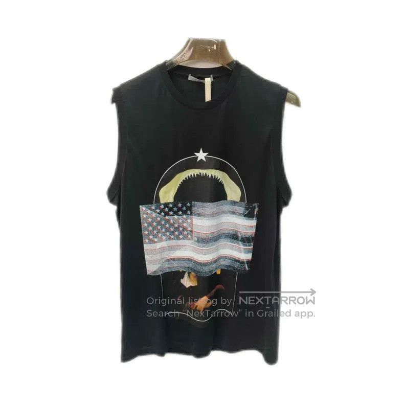 Givenchy Givenchy Black Shark Flag Limited Edition Sleeveless T-Shi Size US M / EU 48-50 / 2 - 1 Thumbnail