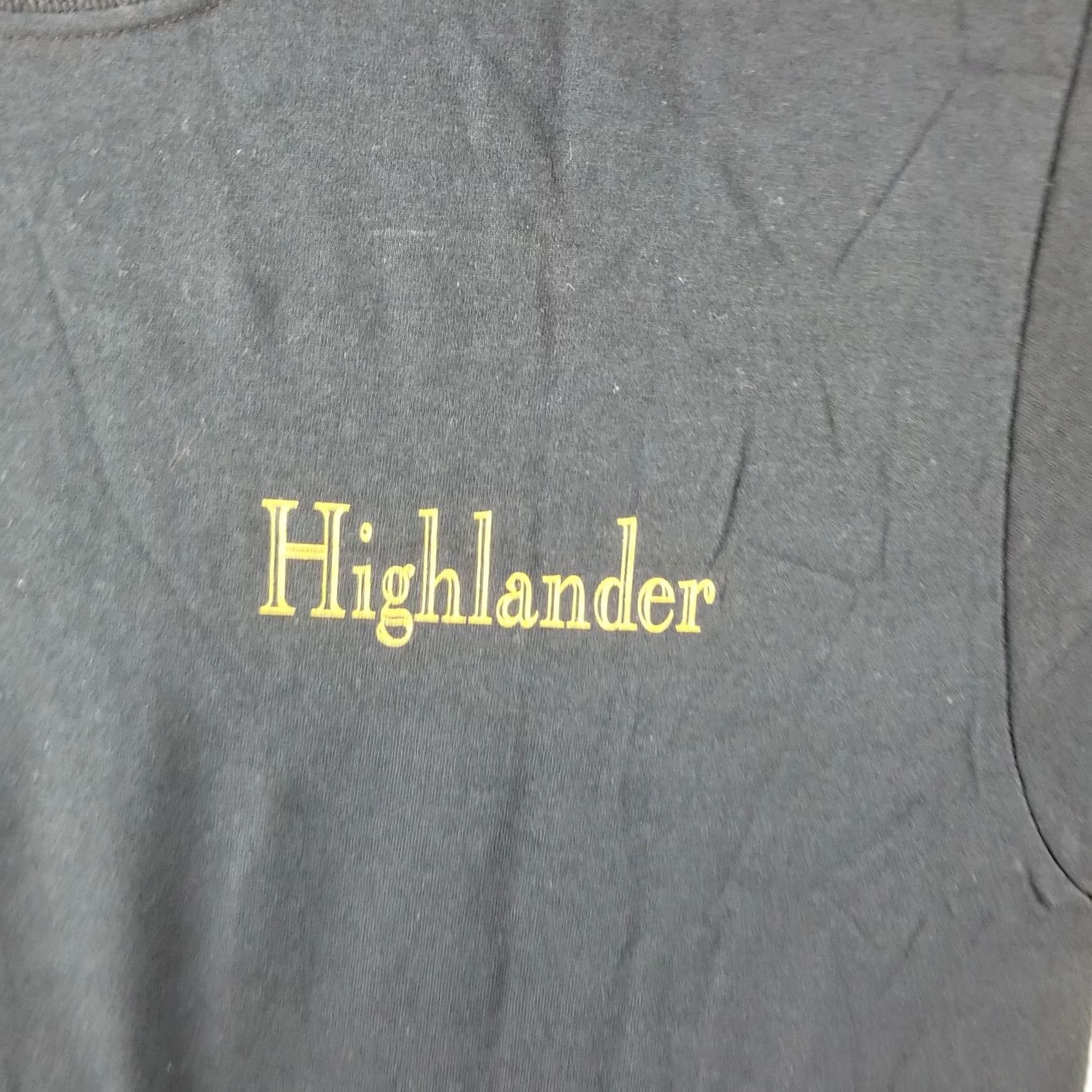 Vintage Vintage Highlander Shirt Men Adult Medium Black T-Shirt Logo Double-Sided Movie Promo NOS Size US M / EU 48-50 / 2 - 3 Thumbnail