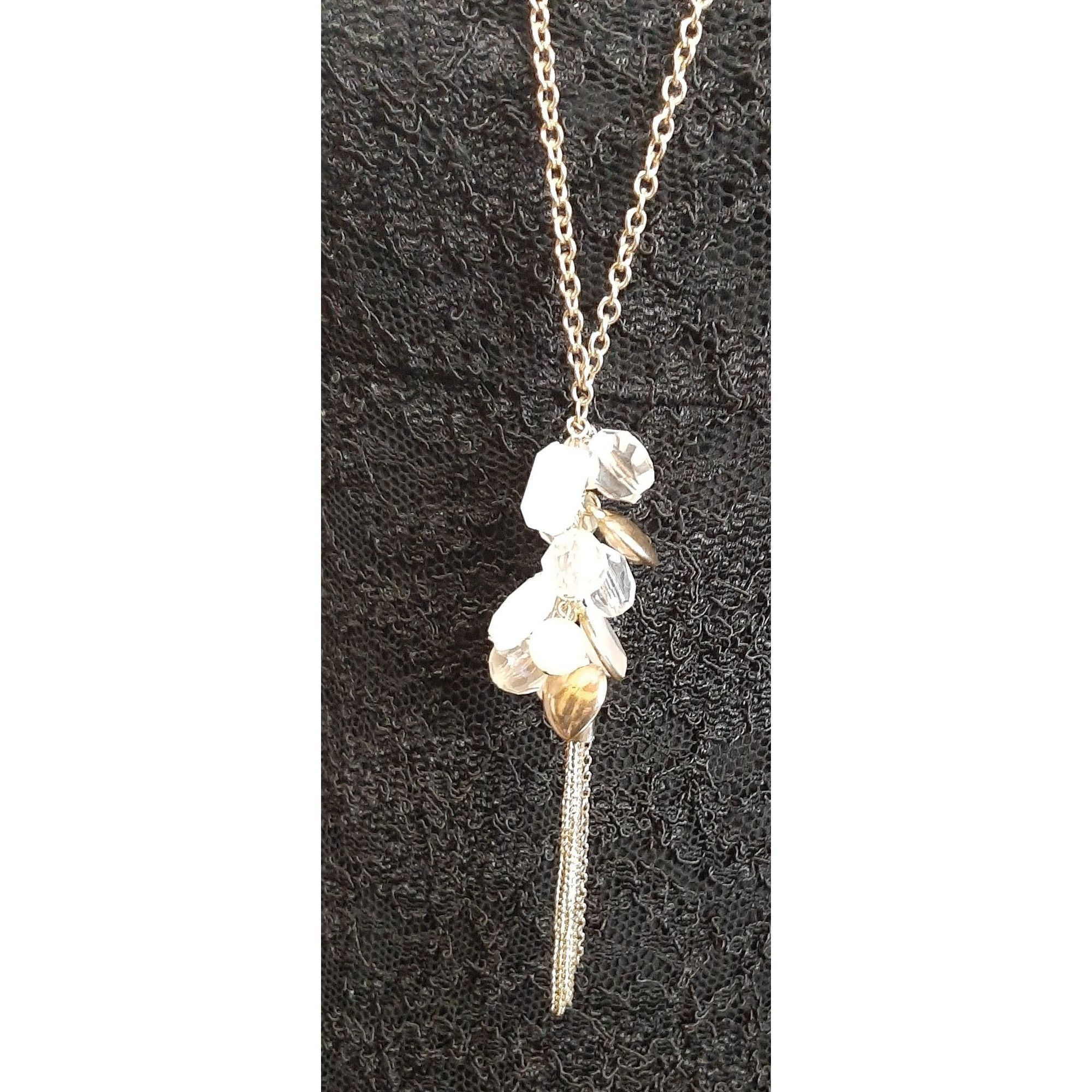 Other Y2K Heart And Crystal Charm Tassel Pendant Necklace Size ONE SIZE - 5 Thumbnail