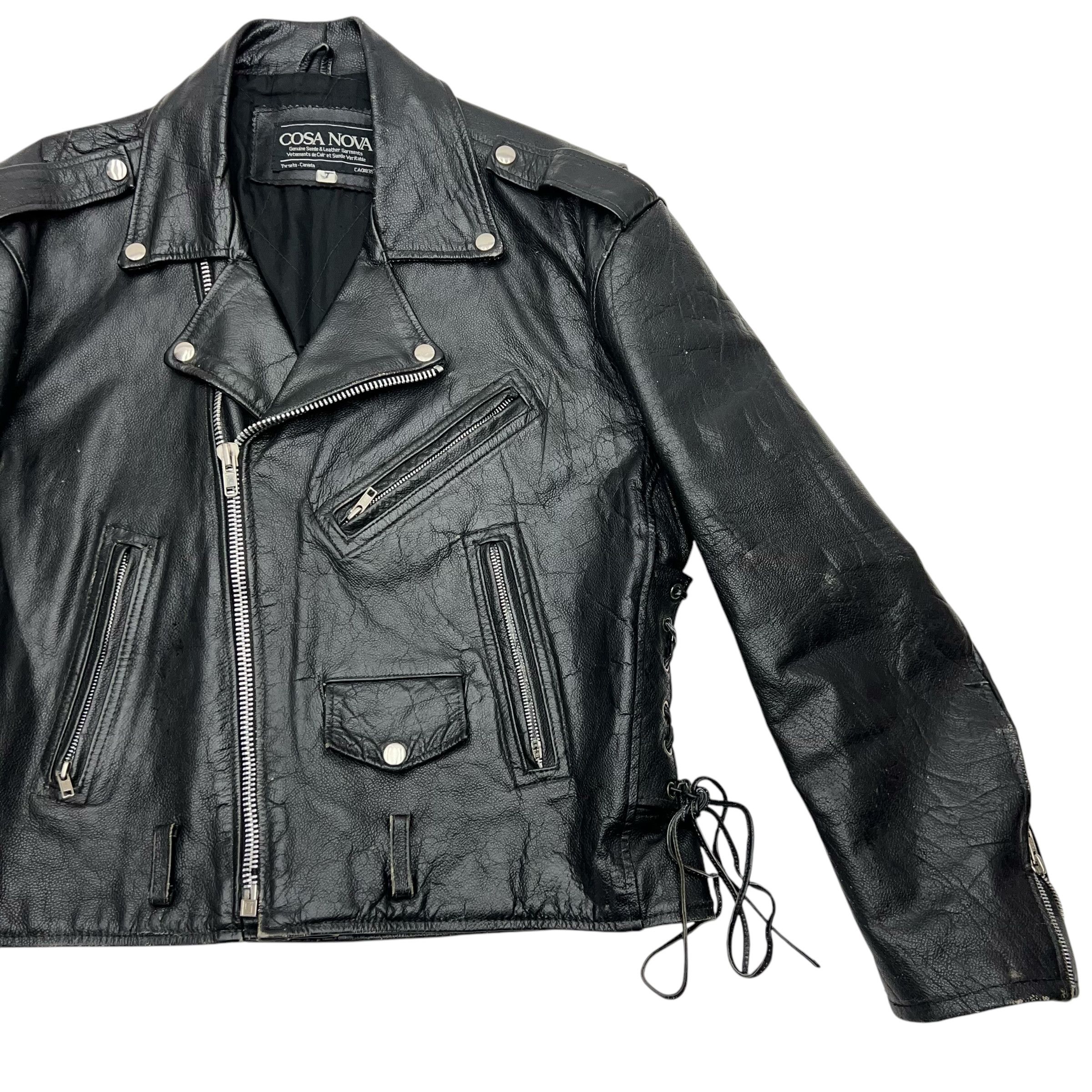 Cosa Nova × Vintage Vintage Cosa Nova Biker Leather Jacket Size US L / EU 52-54 / 3 - 3 Thumbnail