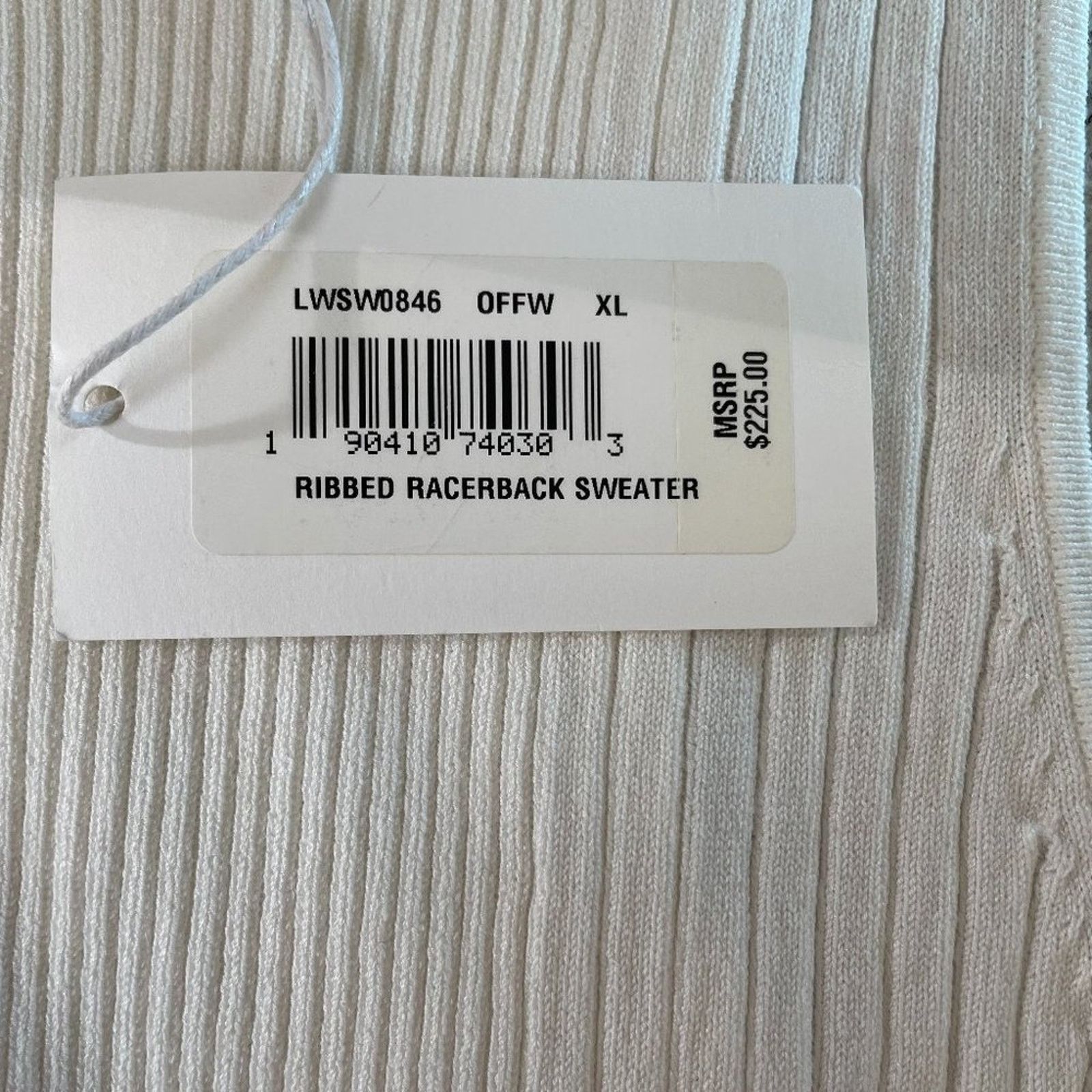 Frame Off White Ribbed Raceback Sweater from Frame Size XL / US 12-14 / IT 48-50 - 5 Thumbnail