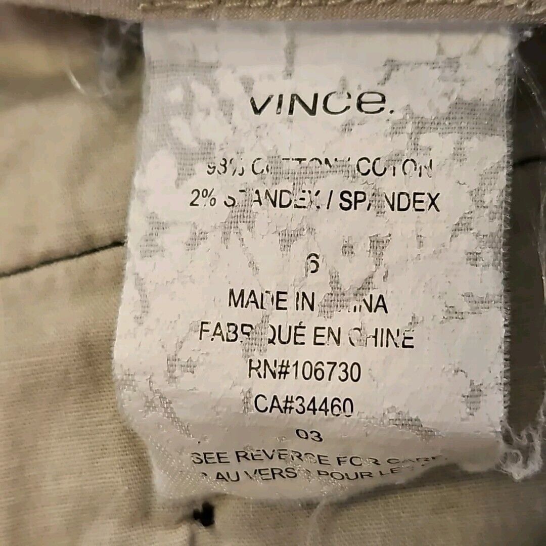 Vince Vince Slim Straight Chino Pants Womens 6 Green Modern Stretc Size 28" / US 6 / IT 42 - 9 Thumbnail