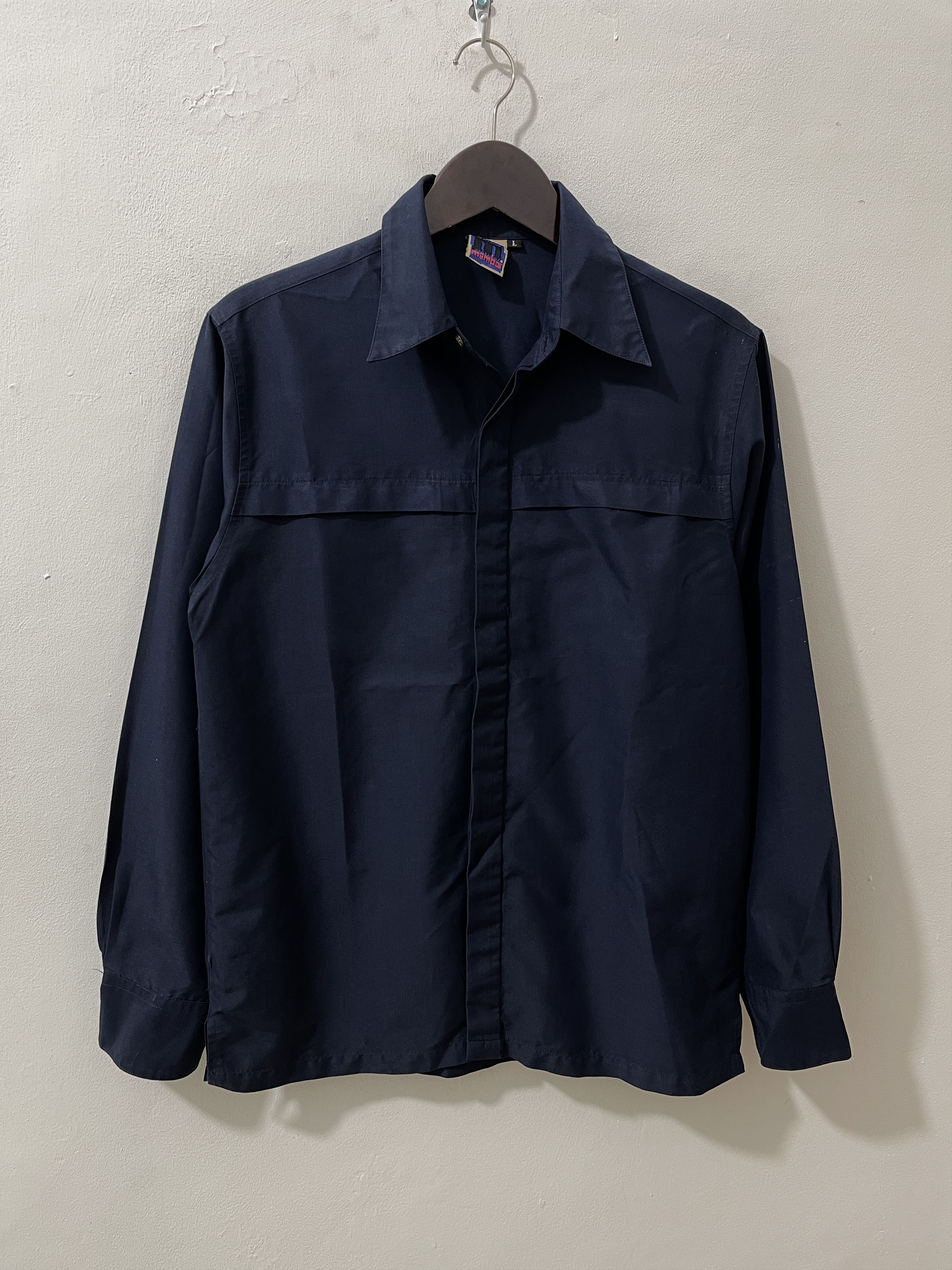 Mambo Vintage Rare Mambo Worker Hidden Button Navy Shirts Size US L / EU 52-54 / 3 - 1 Thumbnail