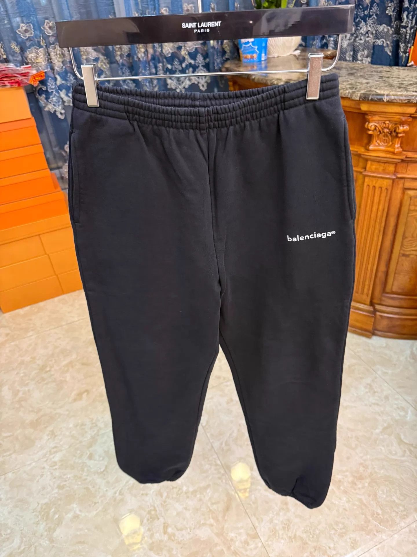 Balenciaga Balenciaga Casual Pants XS (50) Black Logo Size 25" / US 0 / IT 36 - 1 Thumbnail