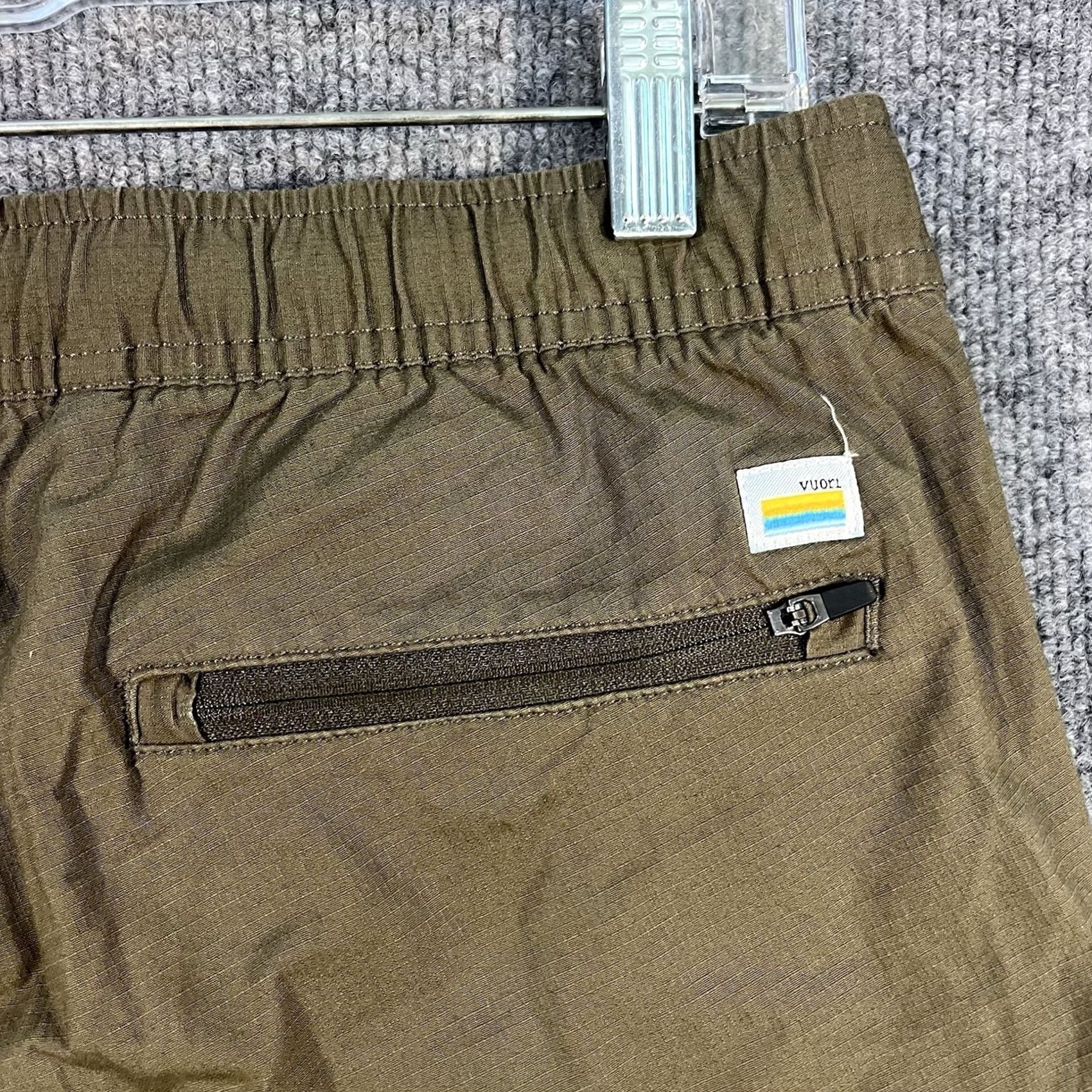 Vuori Vuori Pants Mens M Green Ripstop Tapered Jogger Athletic Zip Pocket Pockets Adjustable Waist Stretch Size US 31 - 7 Thumbnail