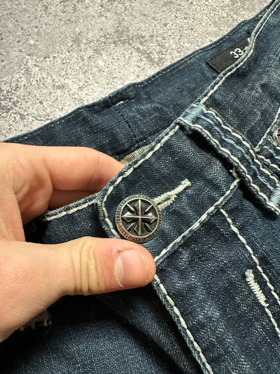 Affliction Affliction Ace Denim Jeans Y2K Embroidered size 31 Size 33" - 7 Thumbnail