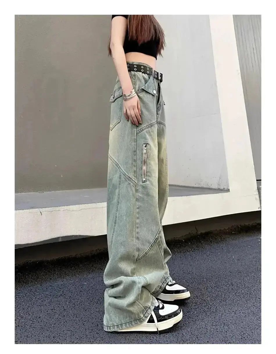 Japanese Brand Retro straight leg loose leg jeans Size US 30 / EU 46 - 2 Thumbnail