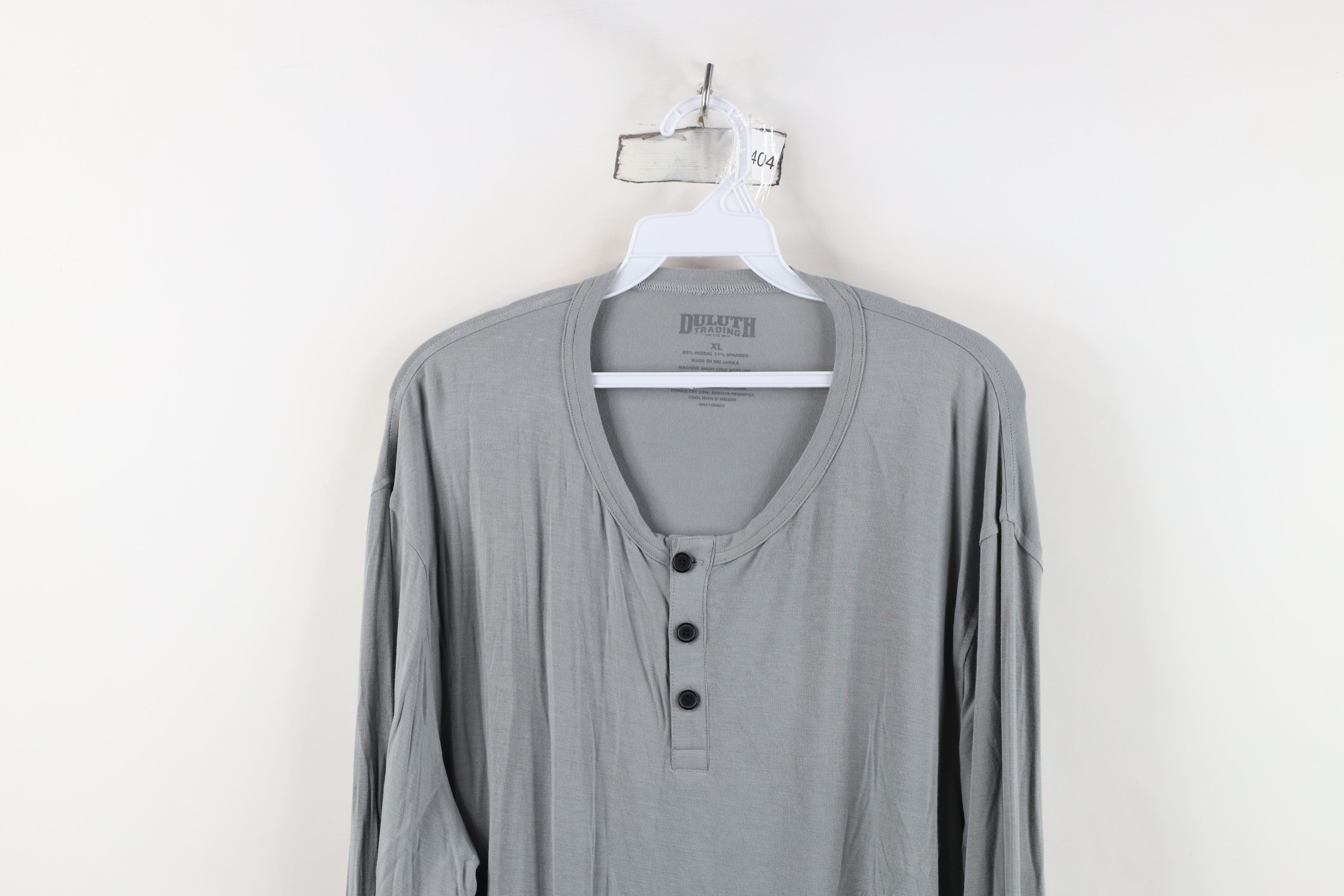 Duluth Trading Company Duluth Trading Co Knit Long Sleeve Henley T-Shirt Gray Size US XL / EU 56 / 4 - 2 Thumbnail