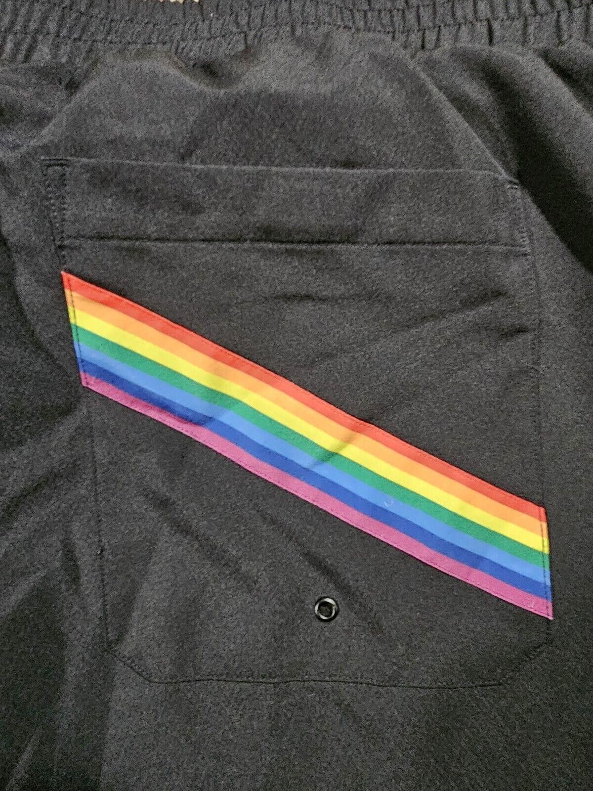 Designer Tomboy X= 4XL black rainbow Drawstring PRIDE swim trunks Size US 44 / EU 60 - 8 Thumbnail