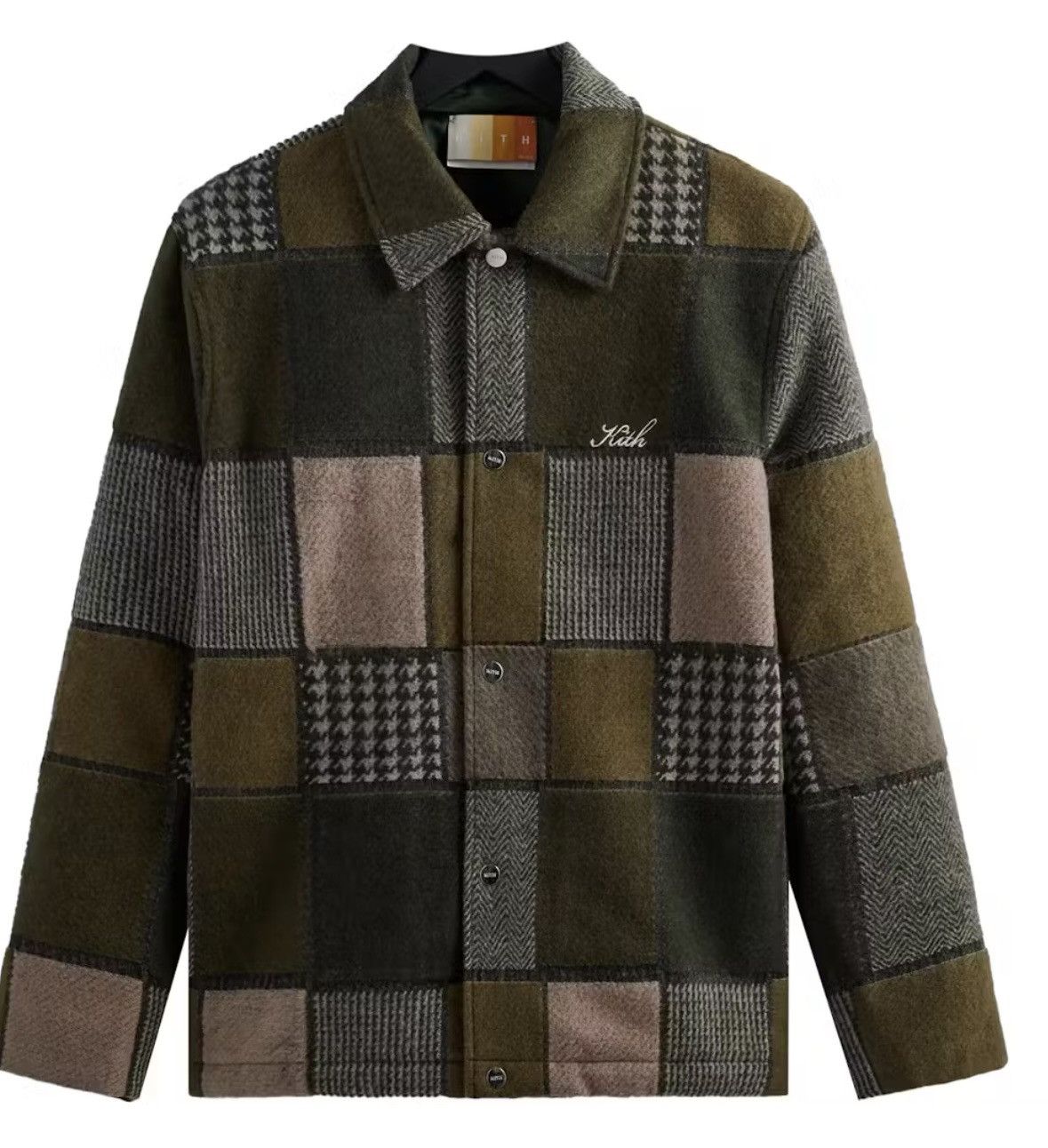Kith Kith Patchwork Wool Coaches Jacket - Nocturnal, Size