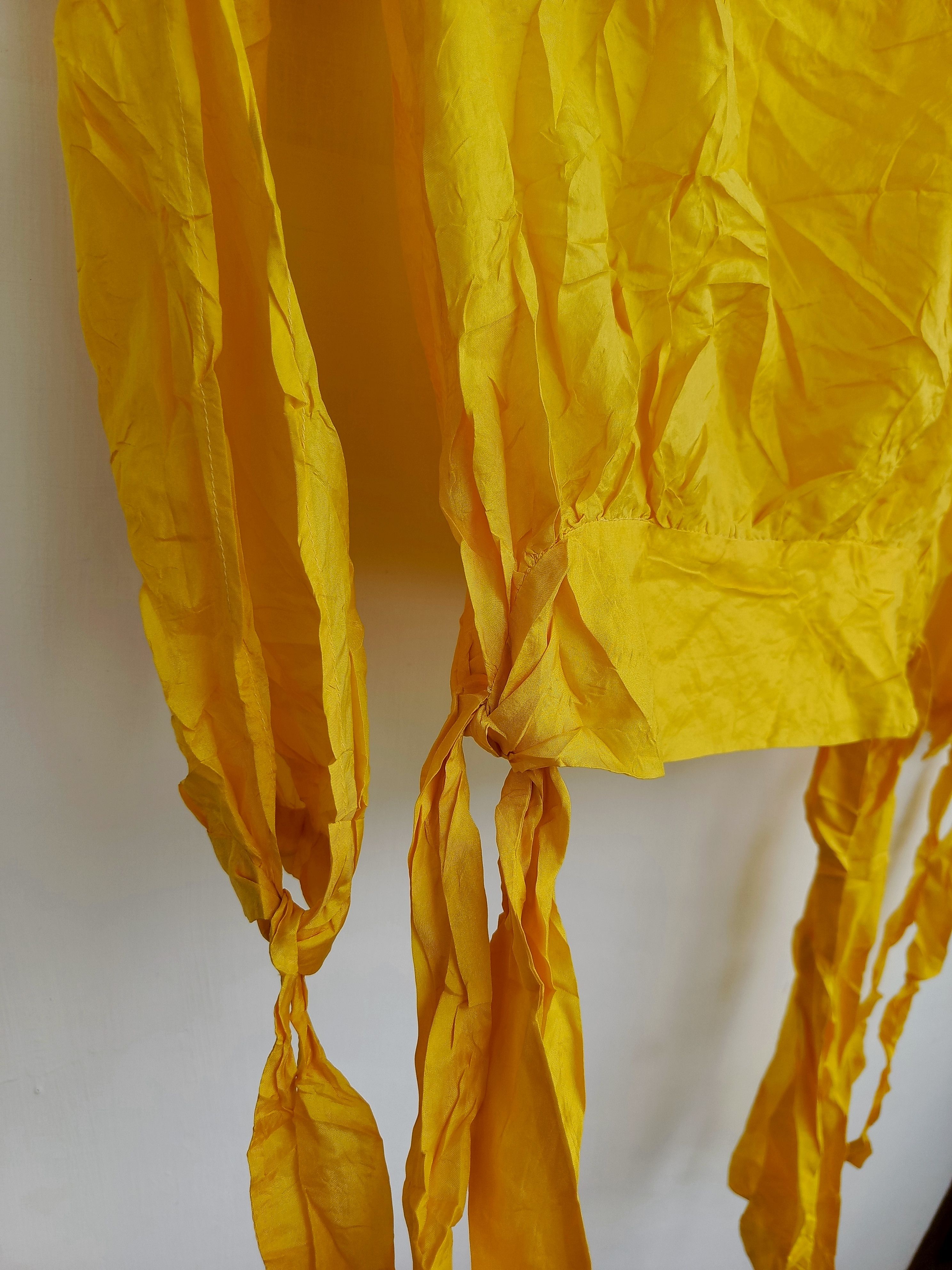 Designer × Vintage Michelle mason silk yellow blouse Size XS / US 0-2 / IT 36-38 - 5 Thumbnail