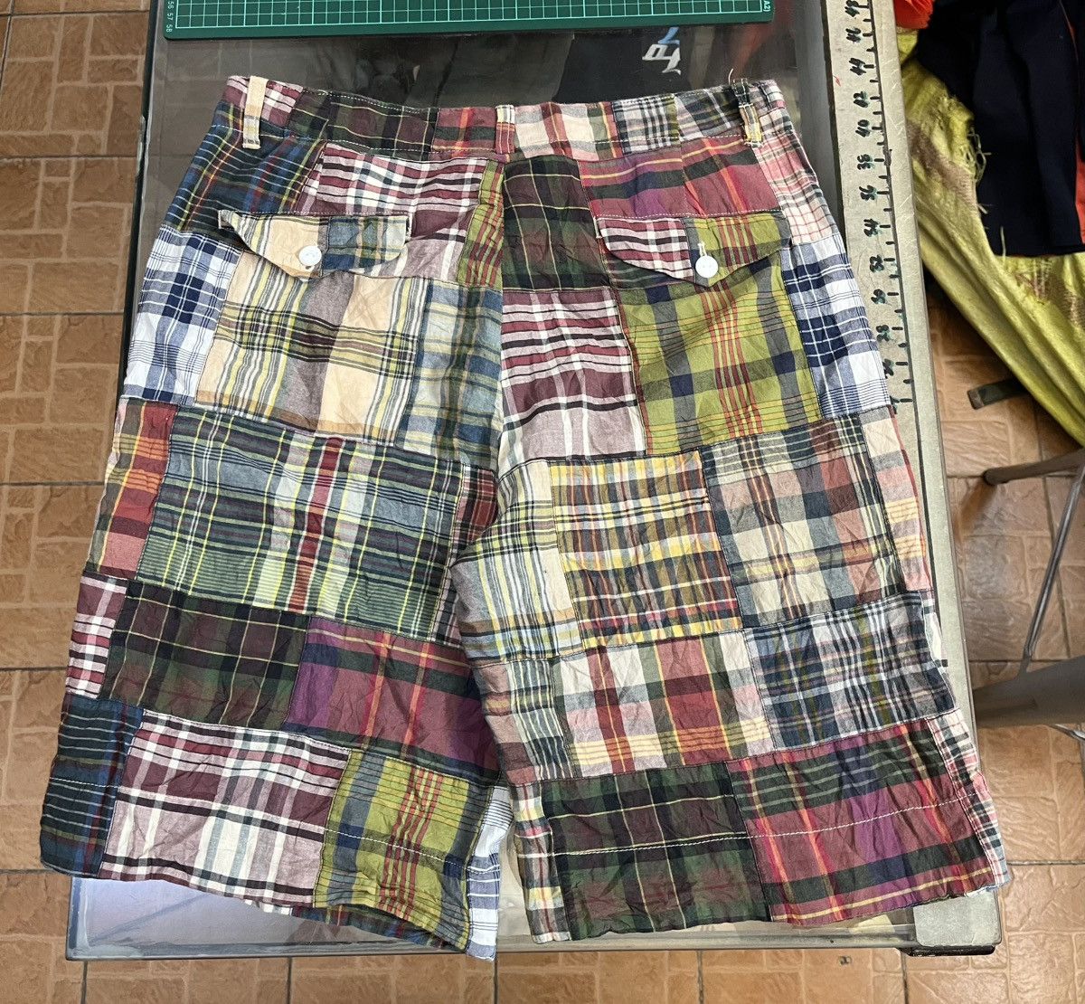 Polo Ralph Lauren Polo by Ralph Lauren Madras Patchwork Short Pants Size US 33 - 2 Thumbnail