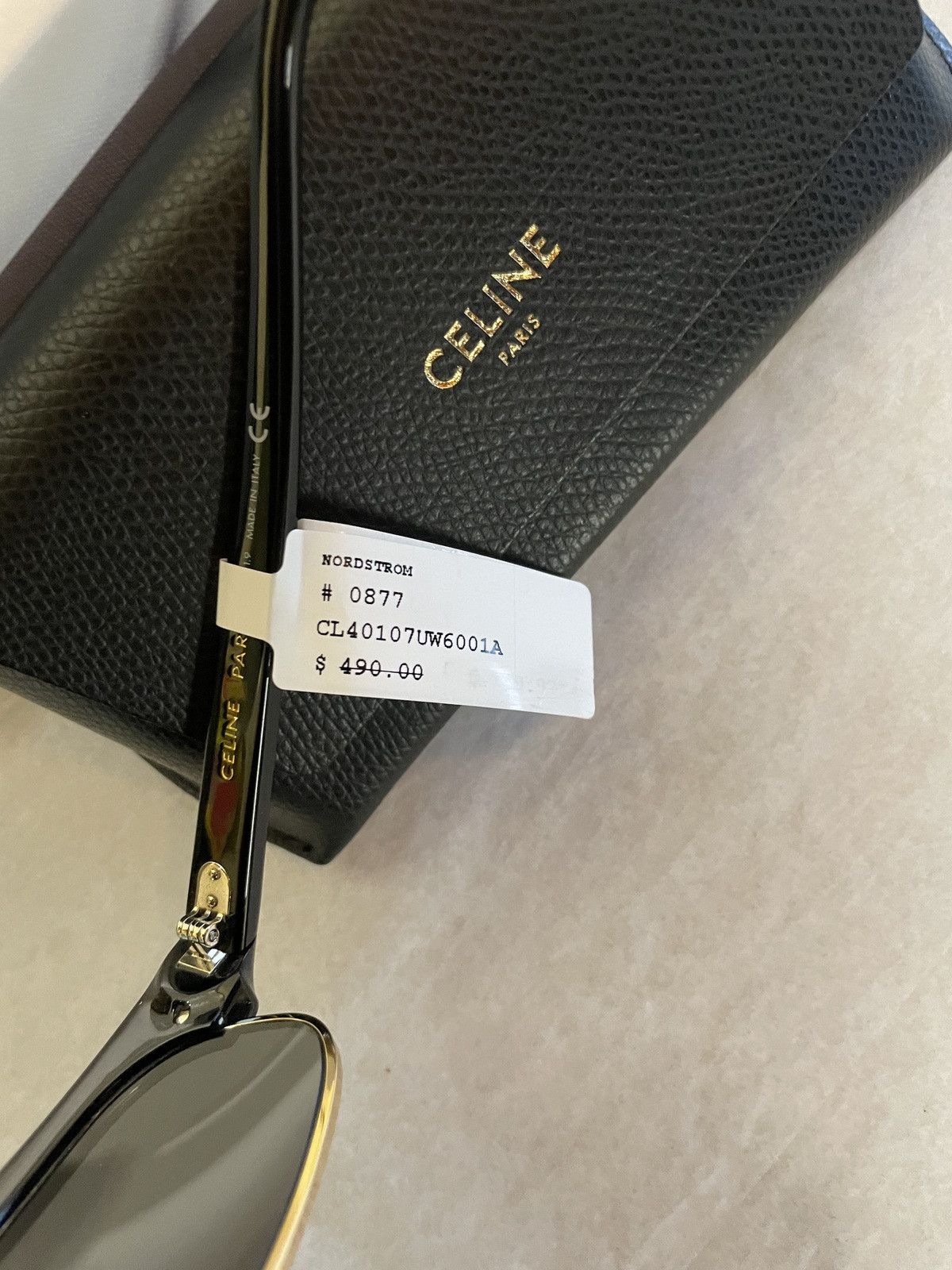 Celine CELINE CL40107U 01A 60MM Black/Smoke Rectangle Sunglasses Size ONE SIZE - 8 Thumbnail