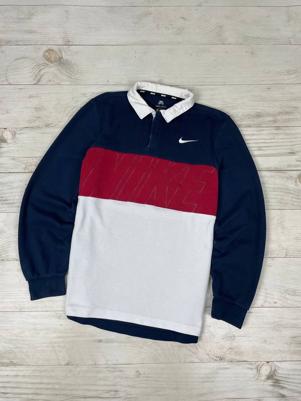 Nike Streetwear Vintage Vintage Nike SB Rugby Polo Shirt Long Sleeve Big Logo Grailed