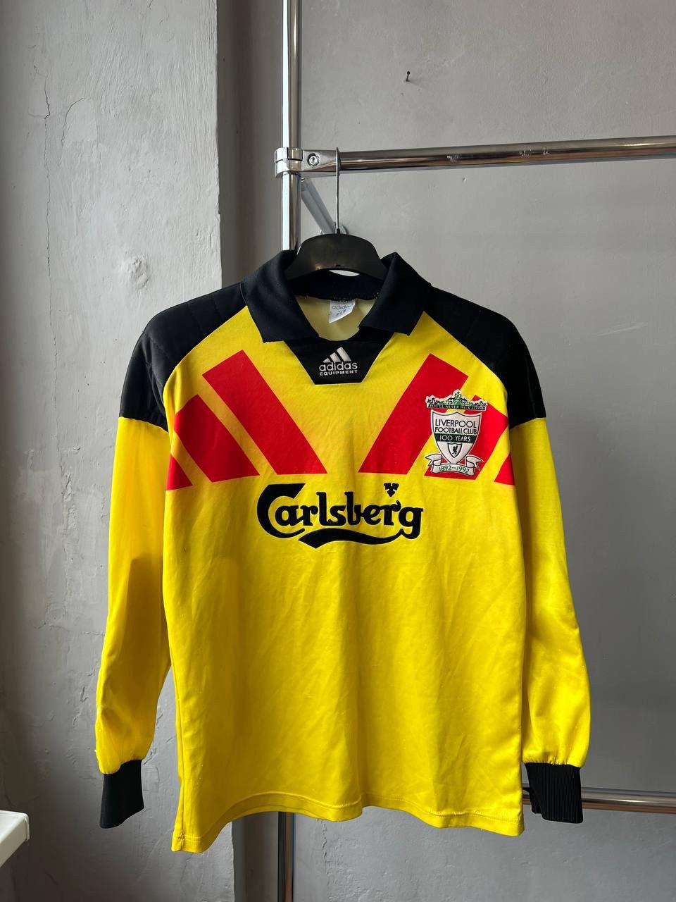 Adidas VERY RARE! 1992/93 LIVERPOOL FC GK 100 YEARS SOCCER JERSEY Size US M / EU 48-50 / 2 - 2 Thumbnail