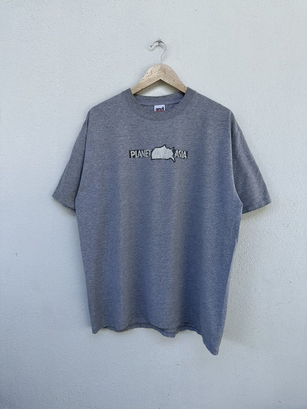 image of Rap Tees Vintage Planet Asia Gold Chain Music Cali Agent in Grey, Men's (Size XL)