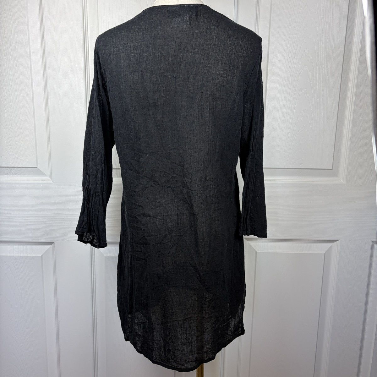 Other La Blanca black floral crochet coverup mini dress Size S / US 4 / IT 40 - 2 Thumbnail