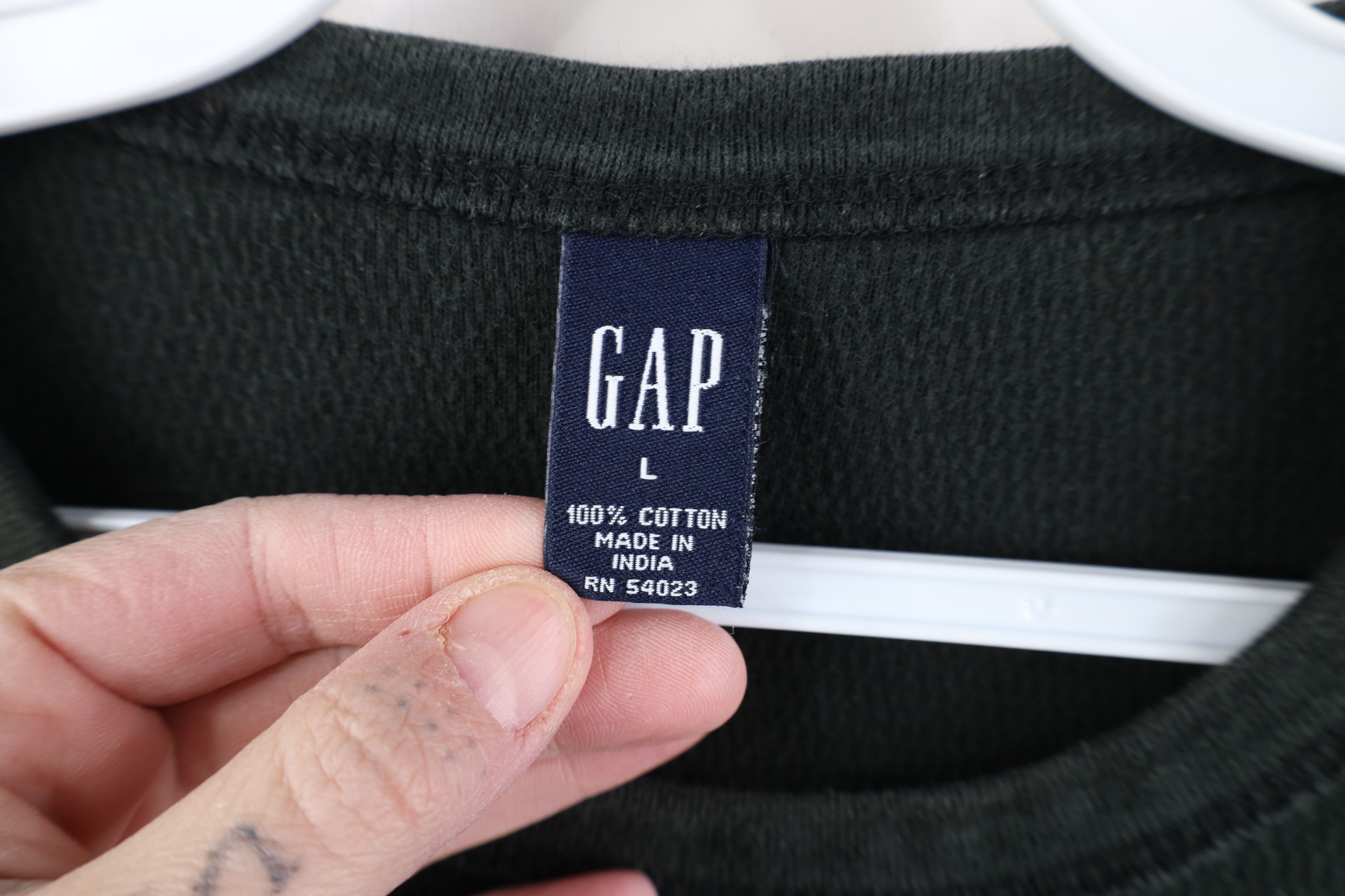 Gap Vintage 90s Y2K Gap Thermal Waffle Knit Long Sleeve T-Shirt Size US L / EU 52-54 / 3 - 6 Thumbnail