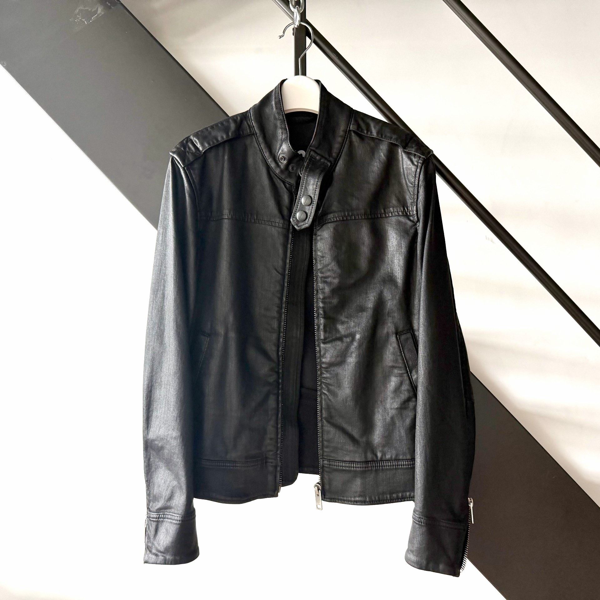 Diesel Diesel Joggjeans Black Biker Jacket Size US M / EU 48-50 / 2 - 1 Thumbnail