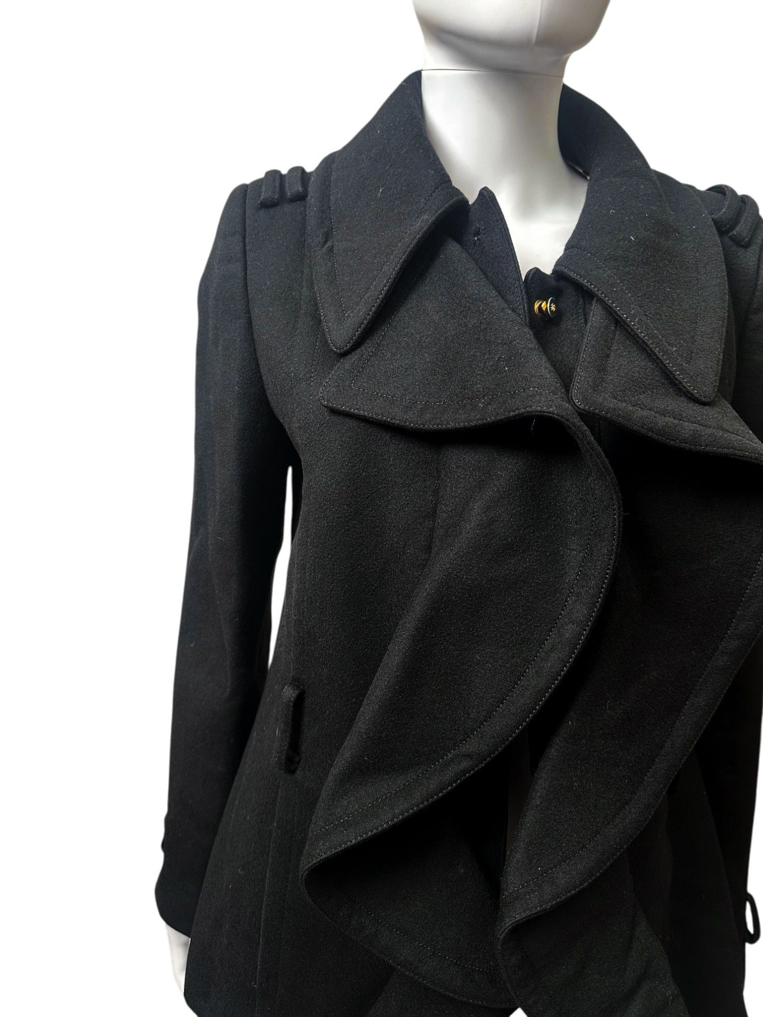 Roberto Cavalli F/W 2009 Chiffon Black Jacket Size L / US 10 / IT 46 - 5 Thumbnail
