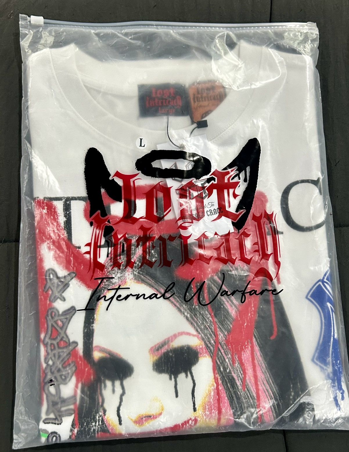 LOST INTRICACY Lost Intricacy “Front Page Mag” Graphic Tee White “Large” Size US L / EU 52-54 / 3 - 15 Thumbnail