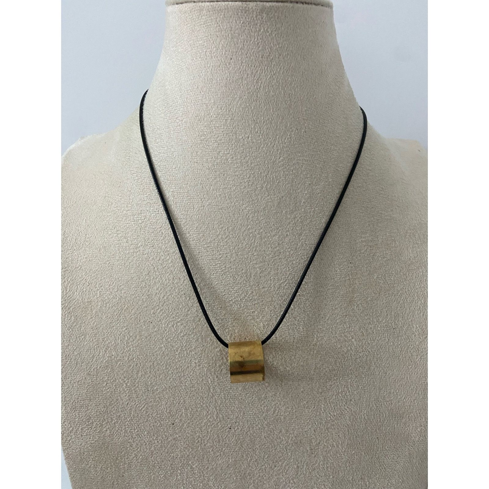 Other round tube pendant necklace gold tone Size ONE SIZE - 1 Thumbnail