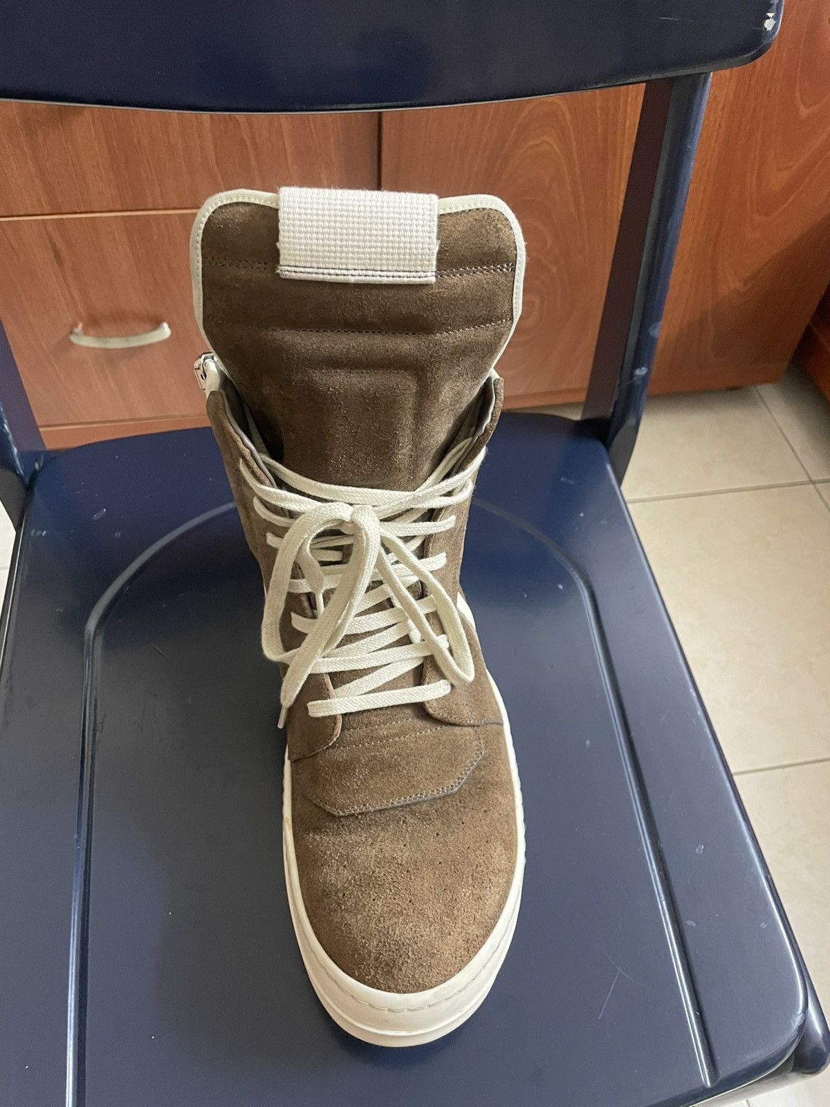 Rick Owens SS19 Rick Owens geobasket in brown suede Size US 8.5 / EU 41-42 - 17 Thumbnail
