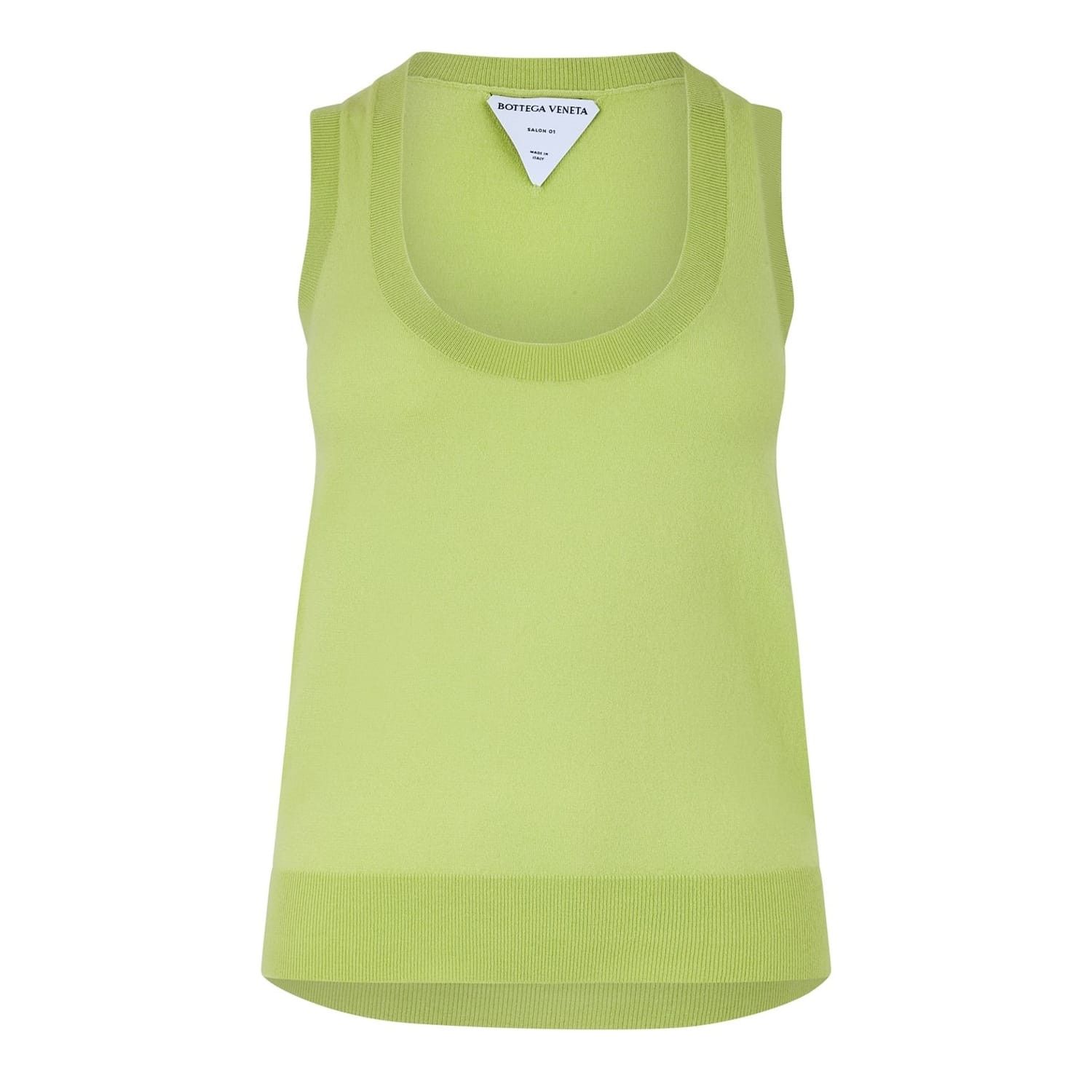 Bottega Veneta Bottega Veneta Scoop Neck Tank Top in Green Size S / US 4 / IT 40 - 1 Thumbnail