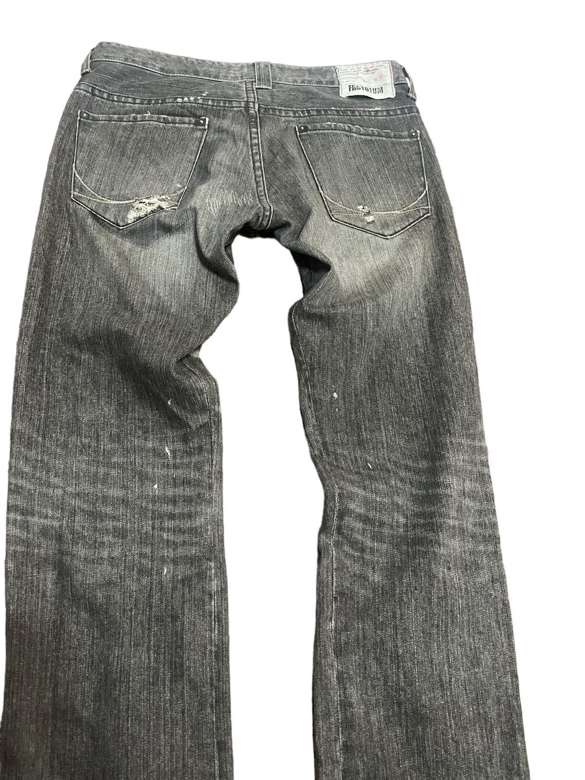 14th Addiction × FACTOTUM × Jean Factotum Japanese Distress jeans size 32 x 33 inches Size US 32 / EU 48 - 4 Thumbnail