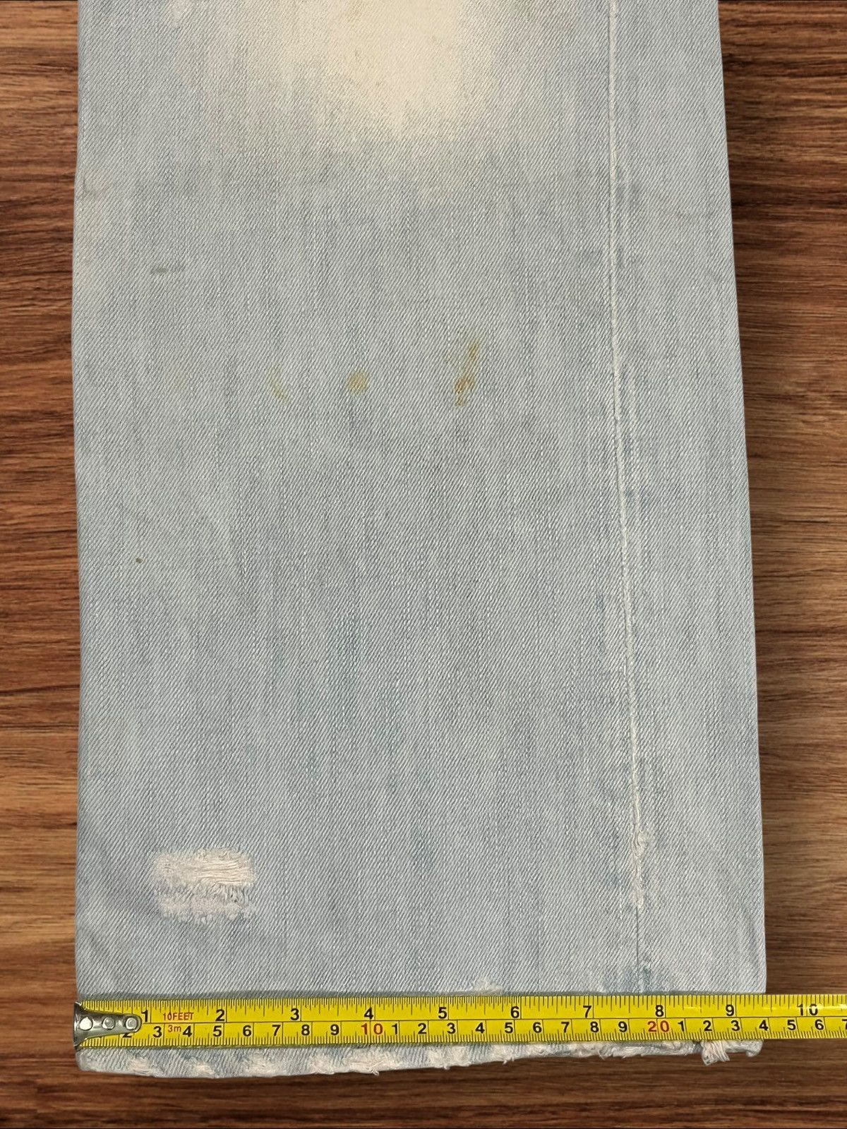 Abercrombie & Fitch × Hysteric Glamour ⚡️Trashed⚡️Abercrombie & Fitch Distressed Blue Faded Jeans Size US 30 / EU 46 - 19 Thumbnail