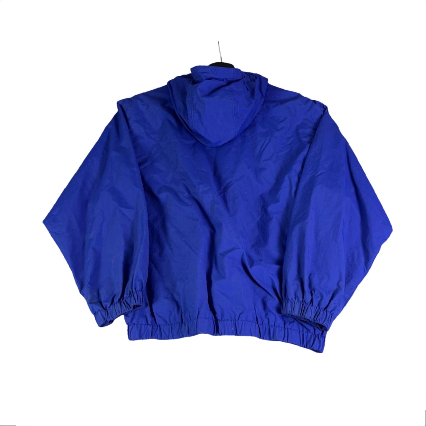 Lands' End Lands End Royal Blue Nylon Hooded Lightweight Jacket M Vintage 90s Size US M / EU 48-50 / 2 - 2 Thumbnail
