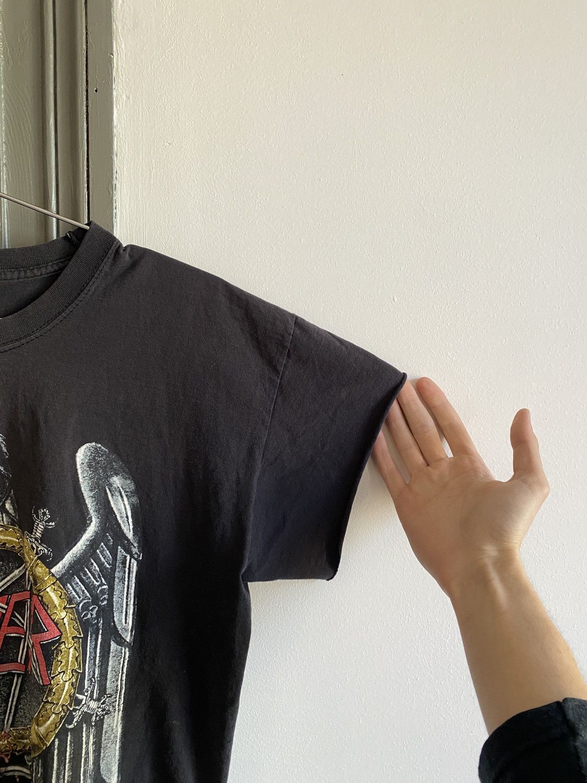 Band Tees × Slayer × Vintage Vintage Trashed Slayer 2008 Cut Sleeves Tee Size US M / EU 48-50 / 2 - 5 Thumbnail