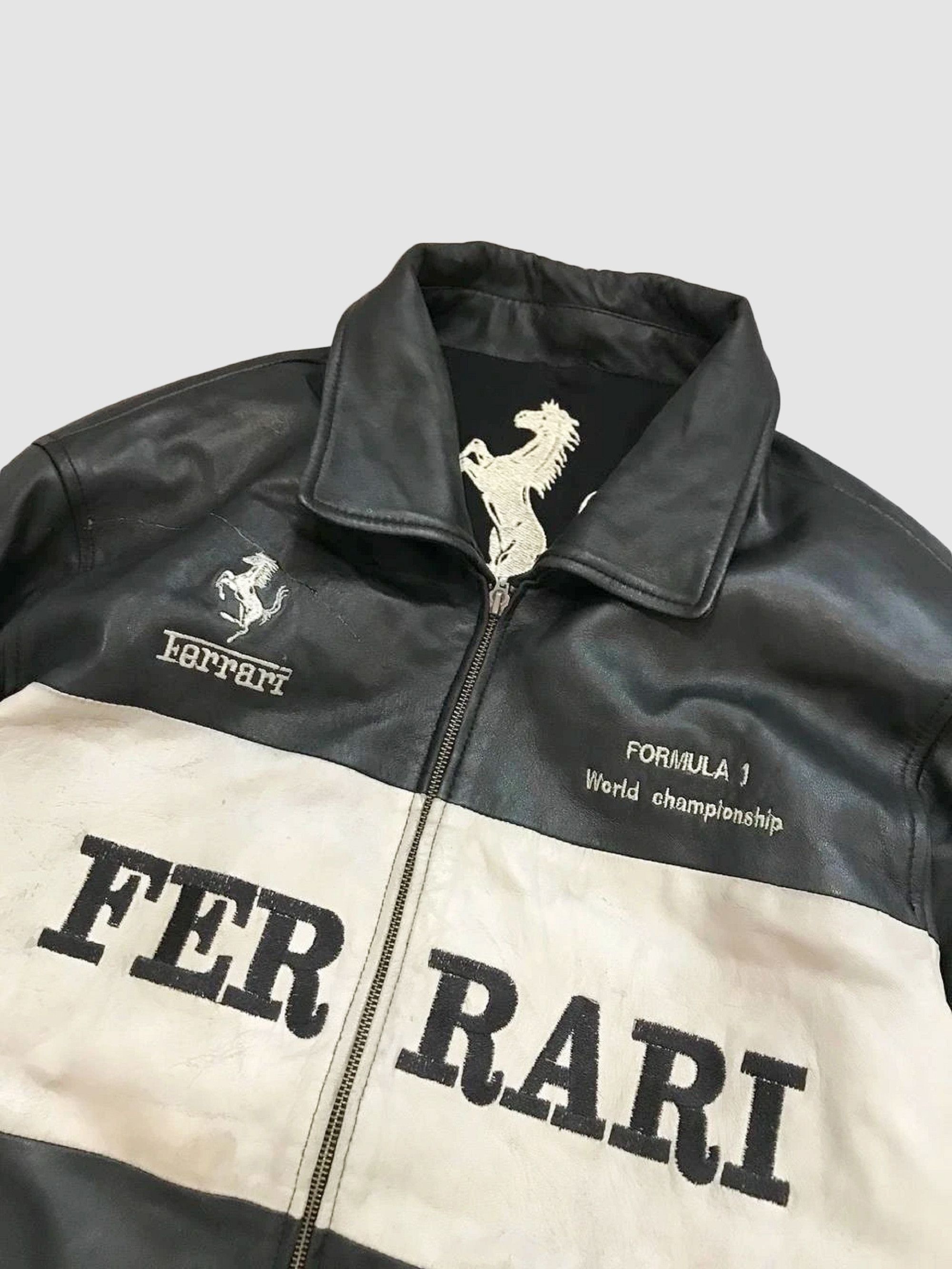 Ferrari 🔥 FERRARI RACING LEATHER JACKET BOMBER FIT Size US L / EU 52-54 / 3 - 4 Thumbnail